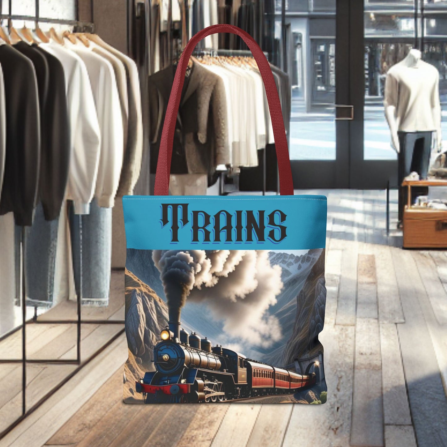 Tote Bag- Trains -Tote Bag (AOP)
