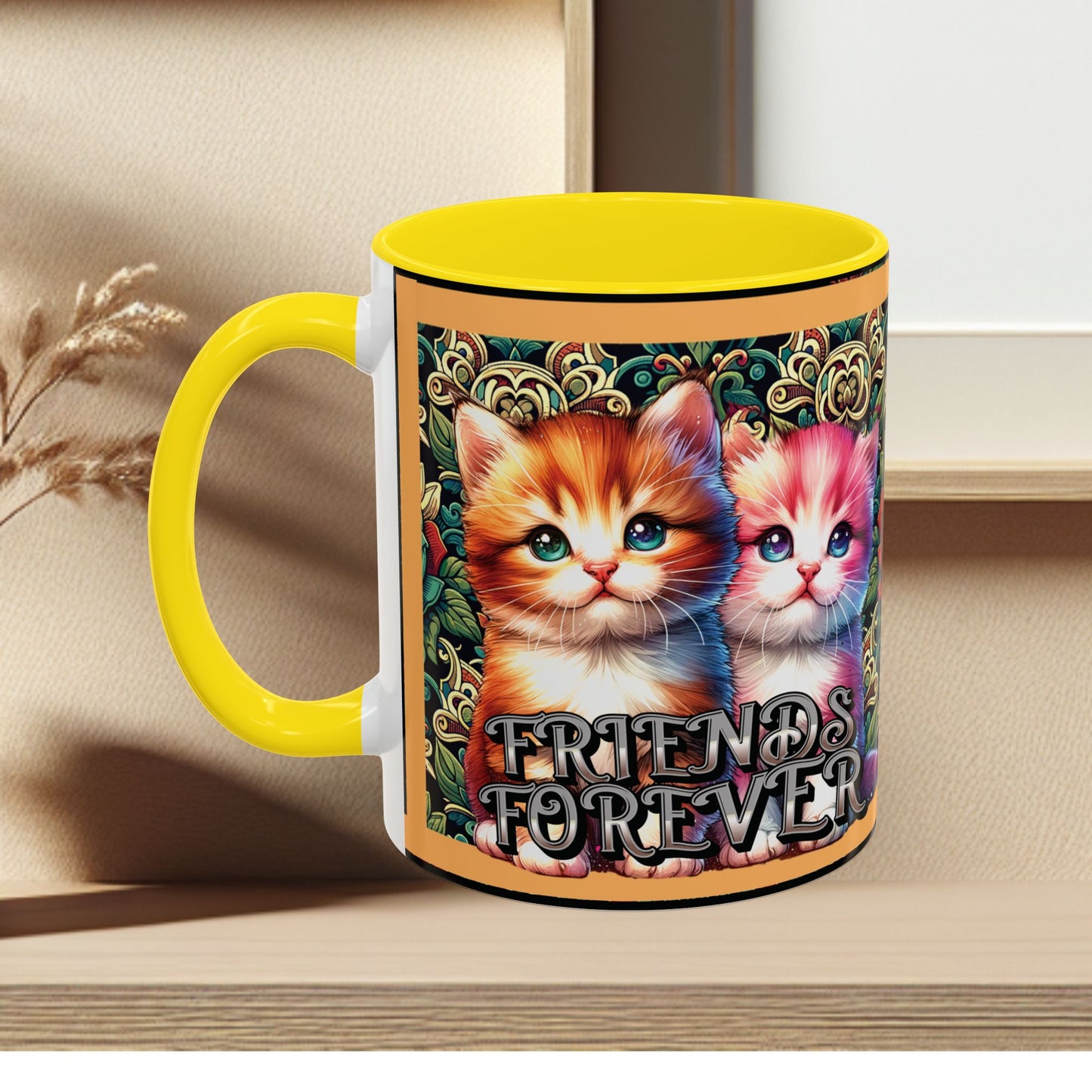 Coffee Mug Kittens Friends Forever