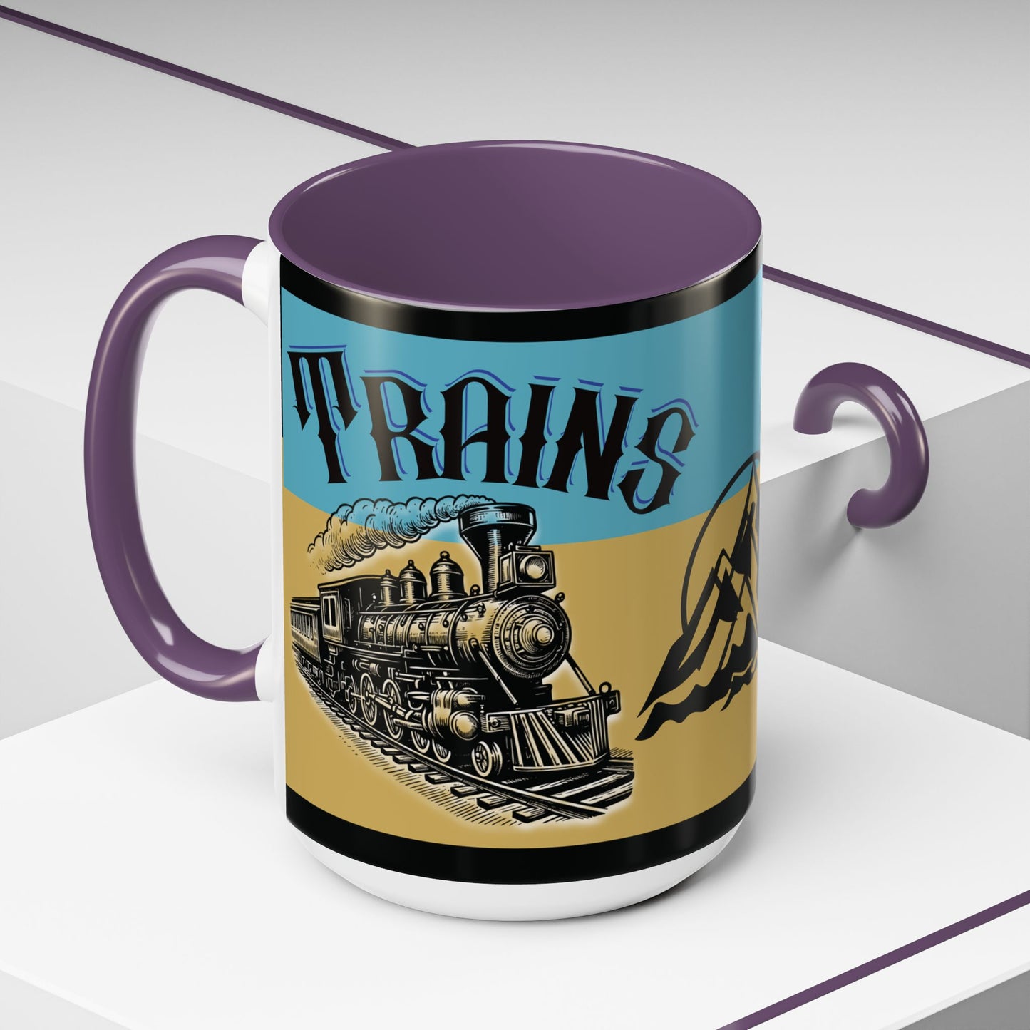 Mug-Trains Accent Coffee Mug