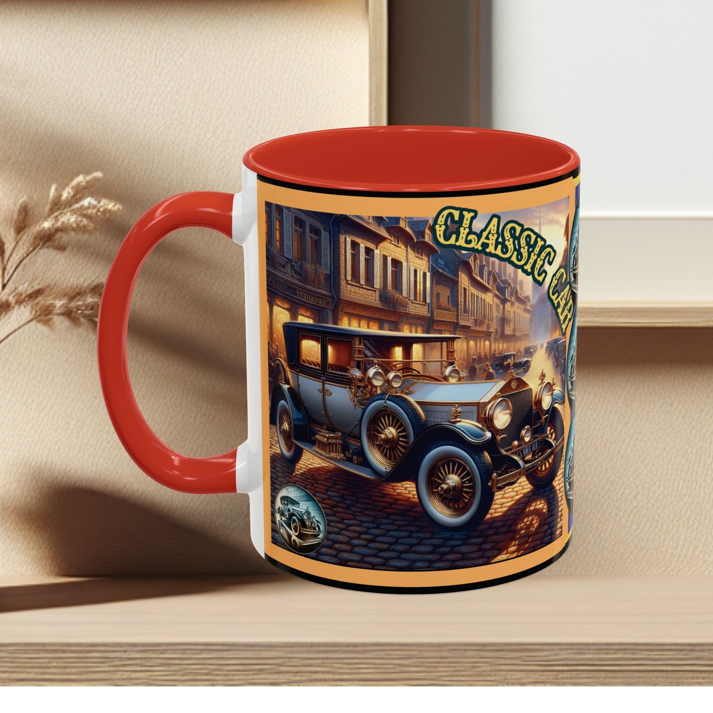 Mug-Blue Classic Car - Accent Coffee Mug (11oz, 15oz)