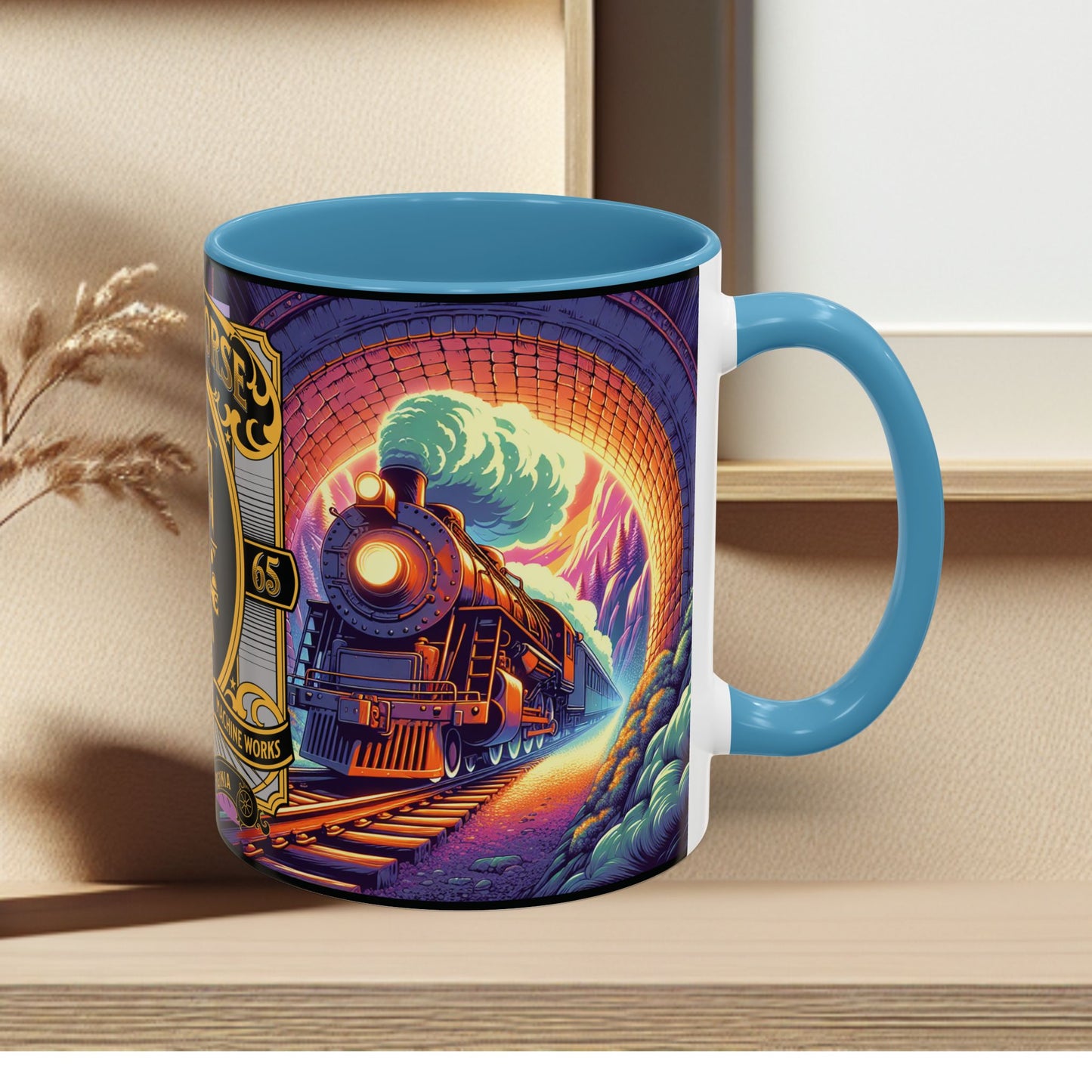 Mug- Steam Engine Iron Horse Accent Coffee Mug (11oz)