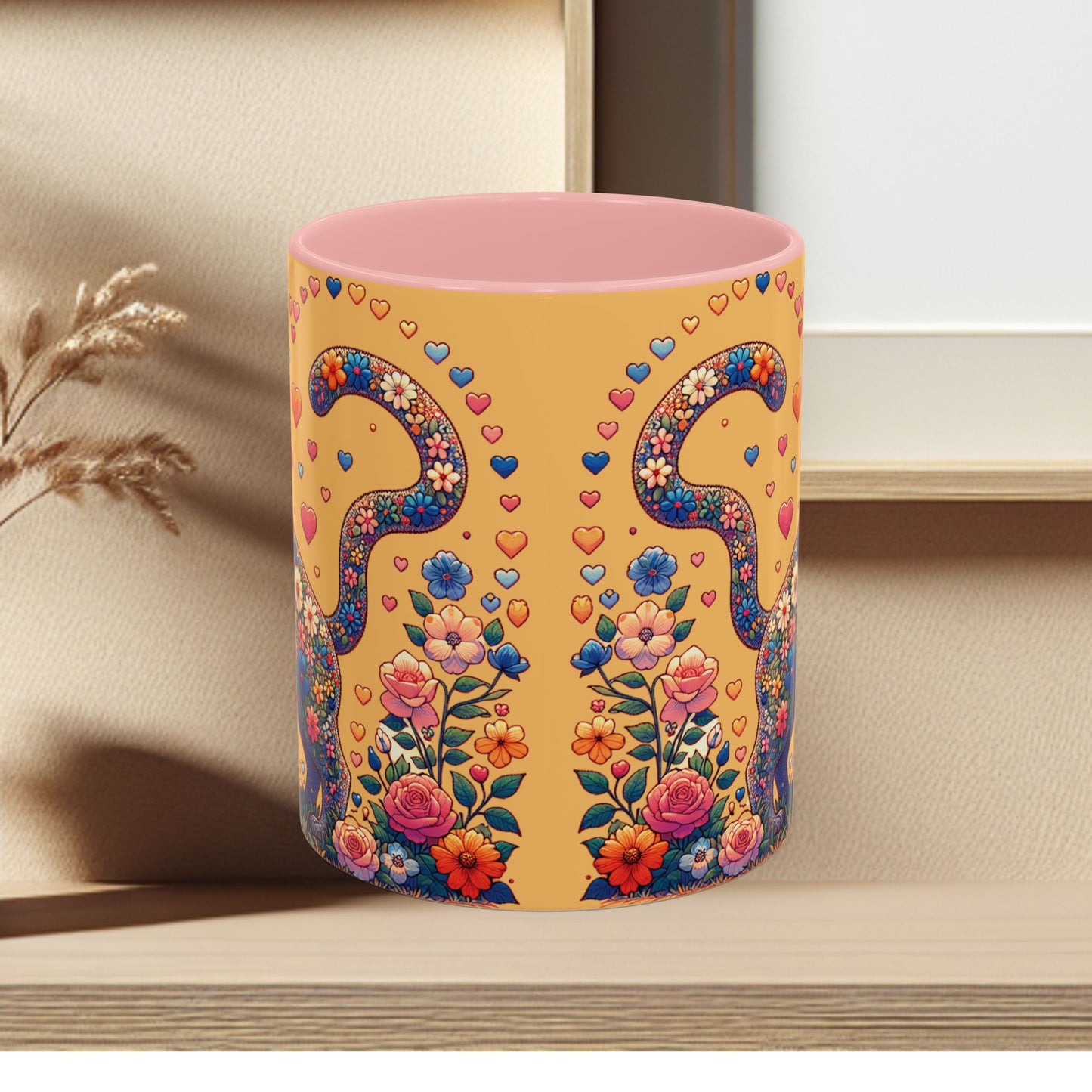 Mug- Loving Cat - Accent Coffee Mug (11oz, 15oz) (AOP)