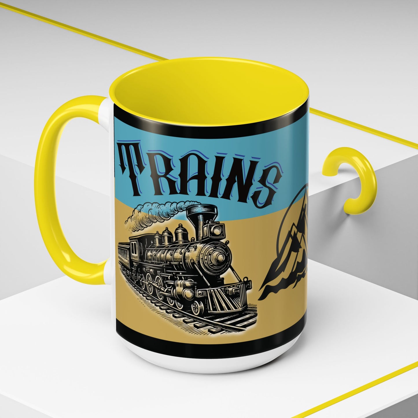 Mug-Trains Accent Coffee Mug