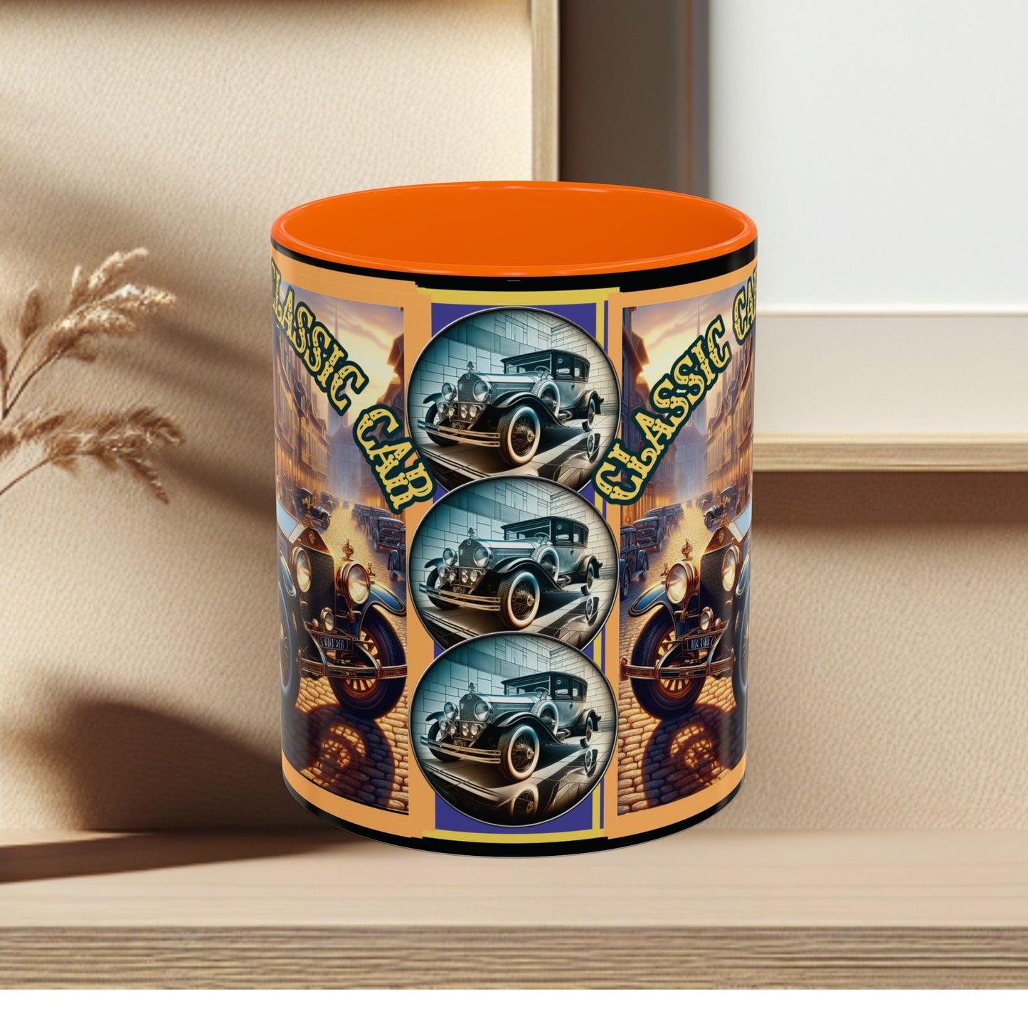 Mug-Blue Classic Car - Accent Coffee Mug (11oz, 15oz)