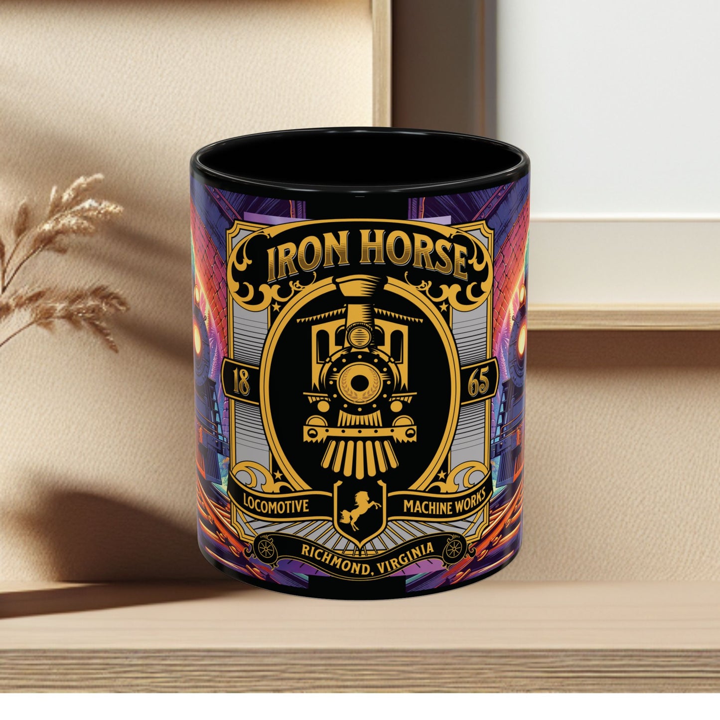 Mug- Steam Engine Iron Horse Accent Coffee Mug (11oz)