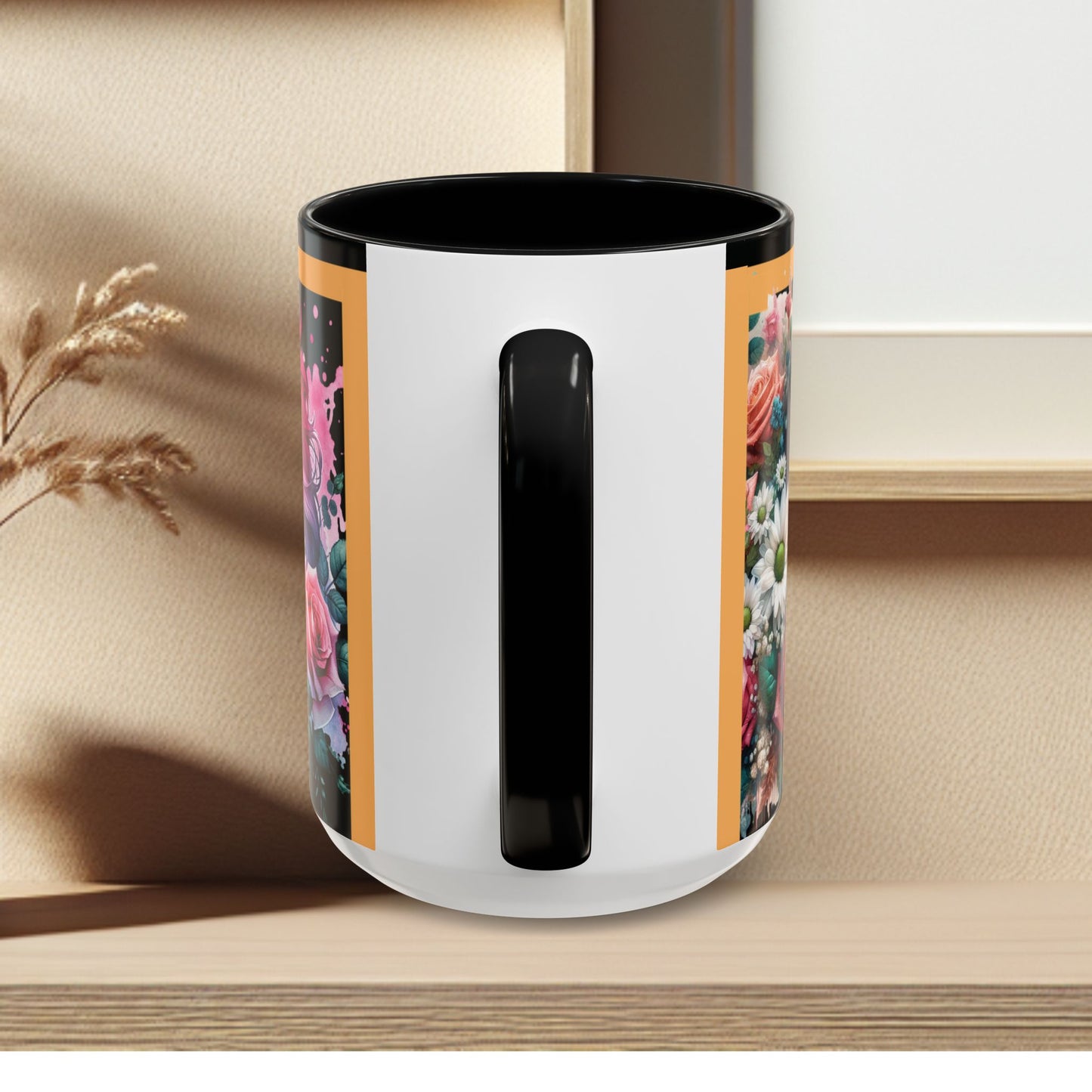 Coffee Mug Horses in Flowers 11oz 15oz