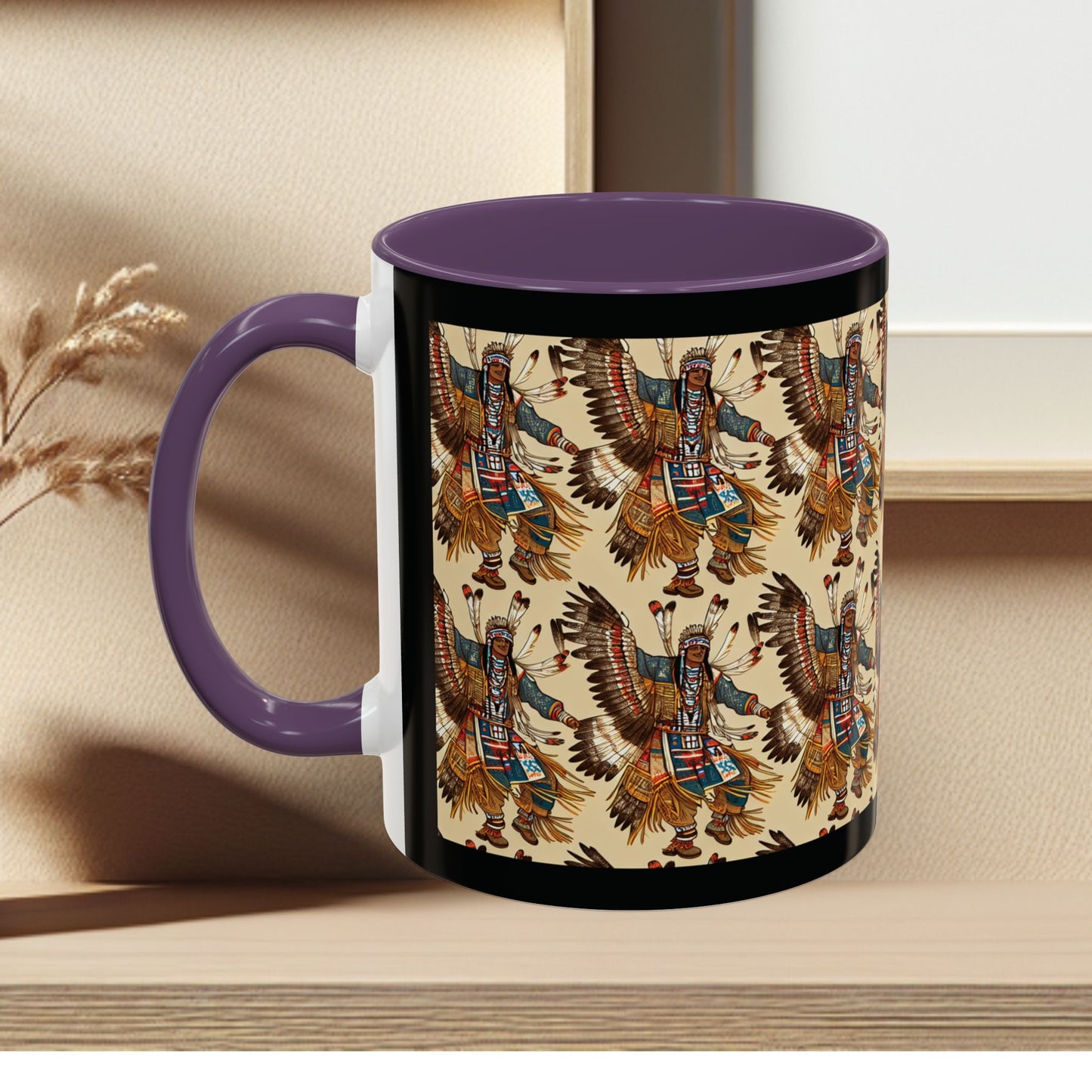 Mug- American Native Dancers Accent Coffee Mug (11, 15oz)