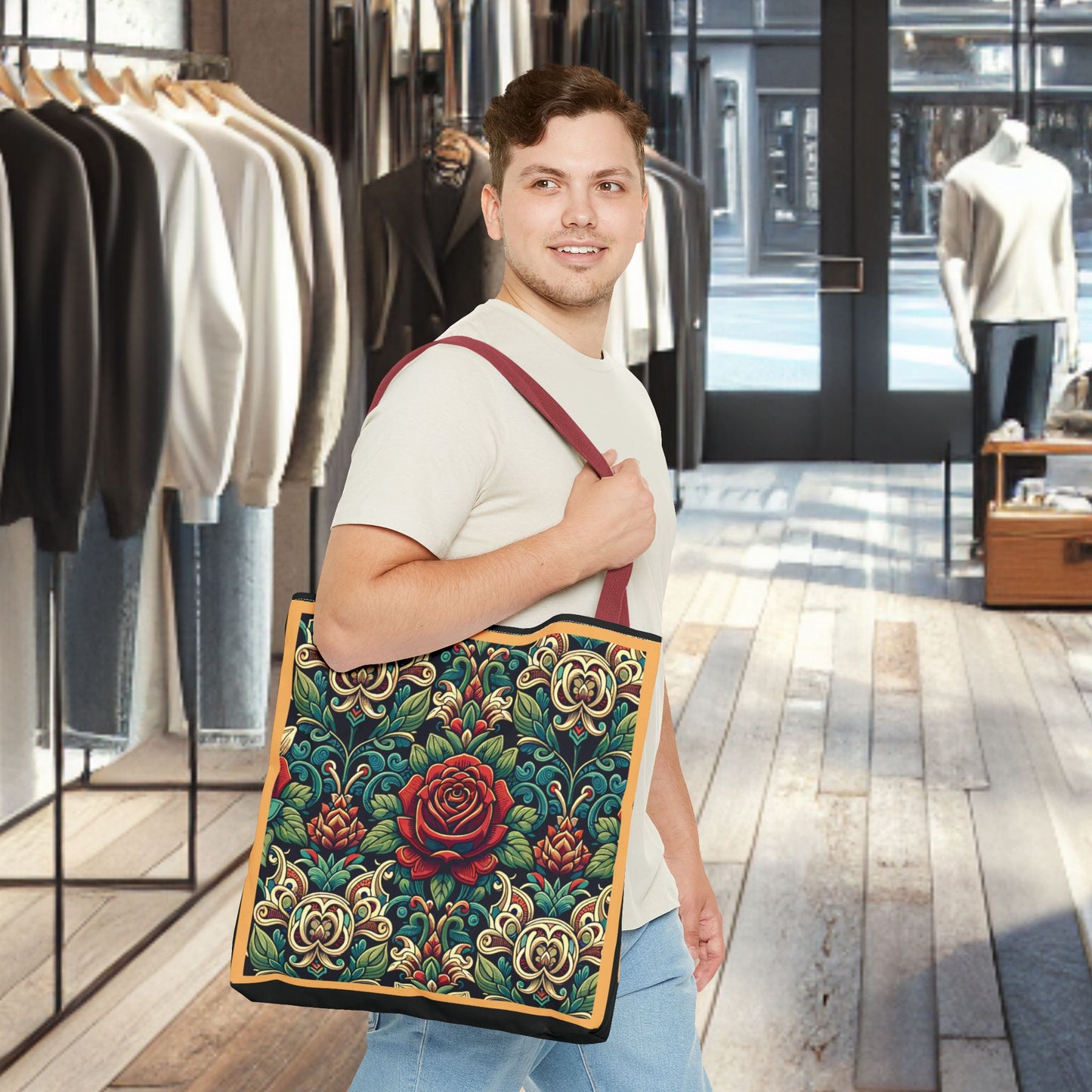 Tote Bag-Rose Garden -Tote Bag