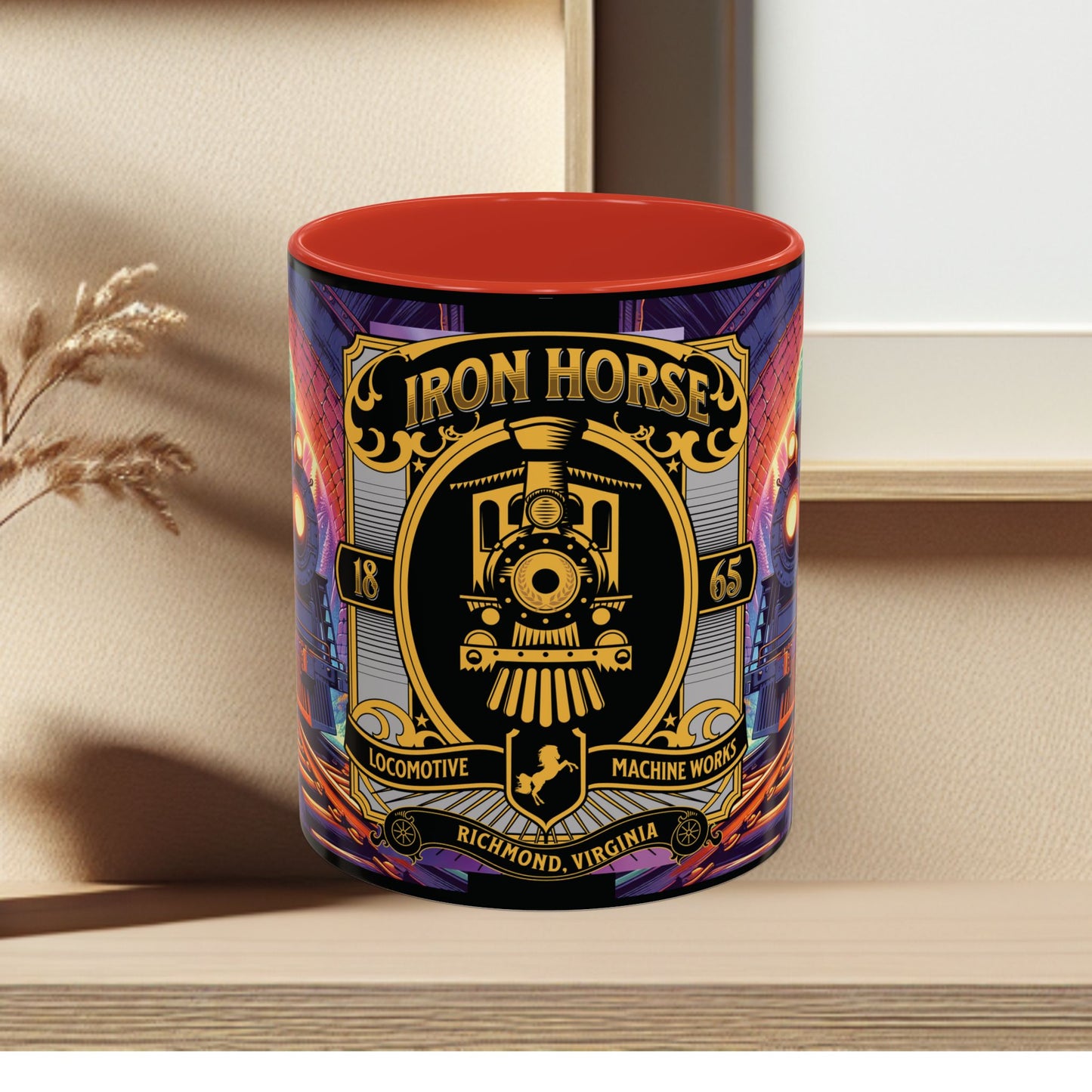 Mug- Steam Engine Iron Horse Accent Coffee Mug (11oz)