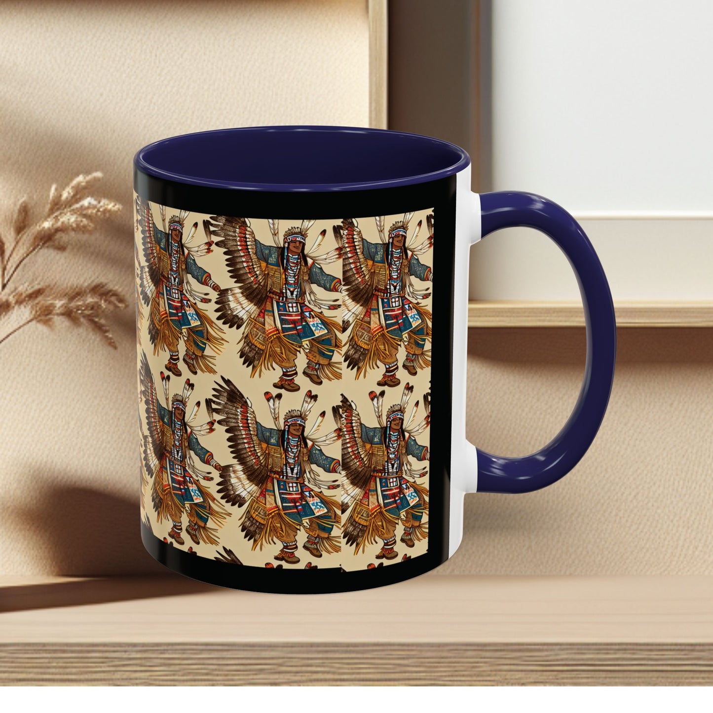 Mug- American Native Dancers Accent Coffee Mug (11, 15oz)