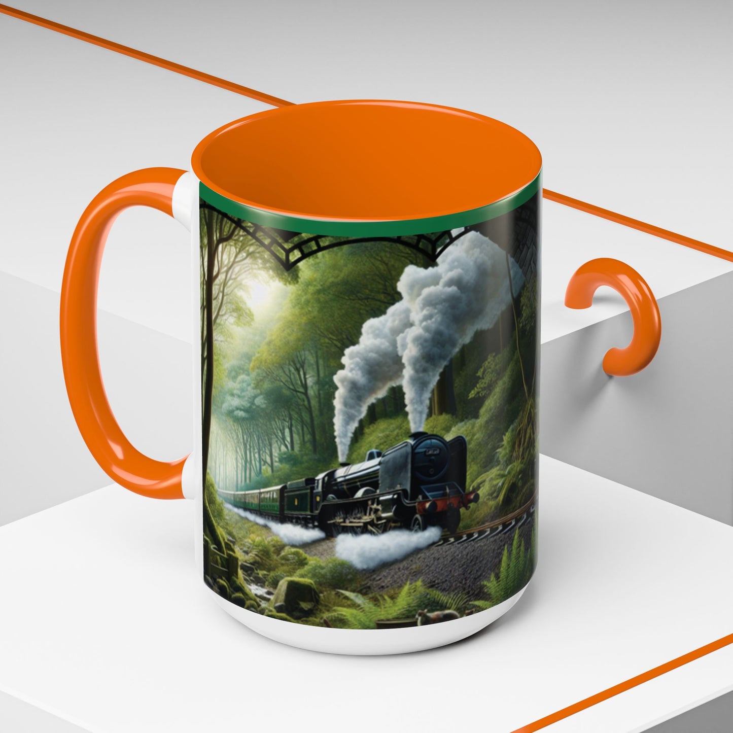 Mug - Jungle Train - Accent Coffee Mug (11oz, 15oz) (AOP)