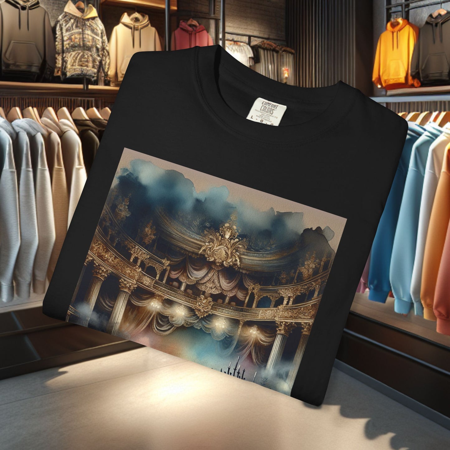 Dreamy Garden Unisex Garment-Dyed T-shirt - Artistic Floral Print - Perfect for Everyday Wear and Gifting