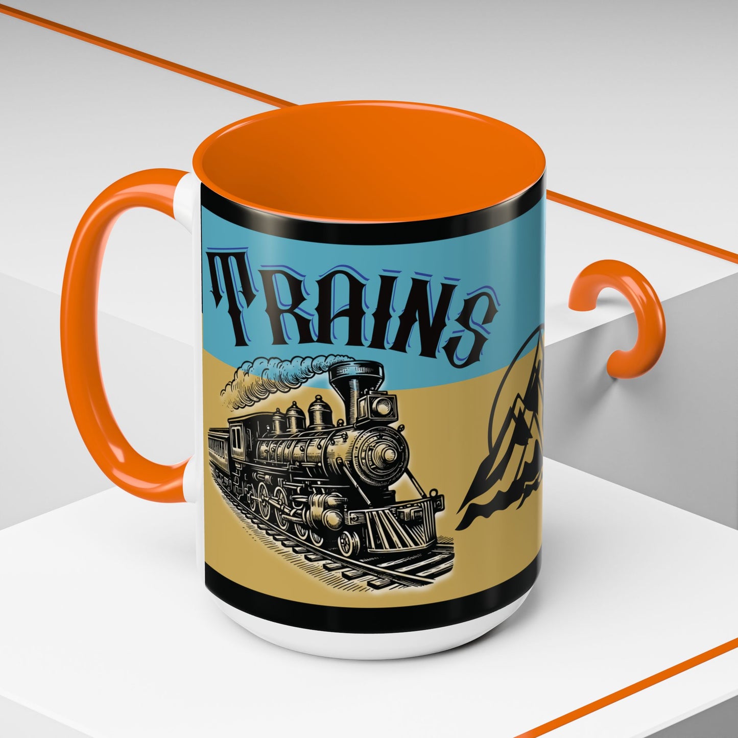 Mug-Trains Accent Coffee Mug