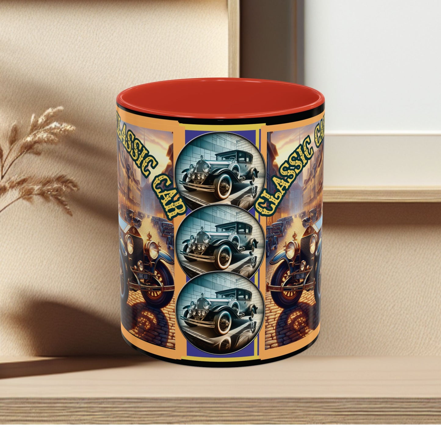 Mug-Blue Classic Car - Accent Coffee Mug (11oz, 15oz)