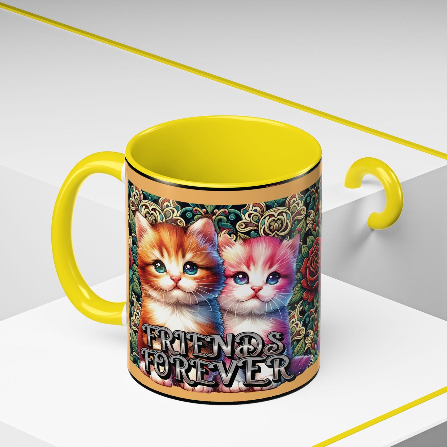 Coffee Mug Kittens Friends Forever