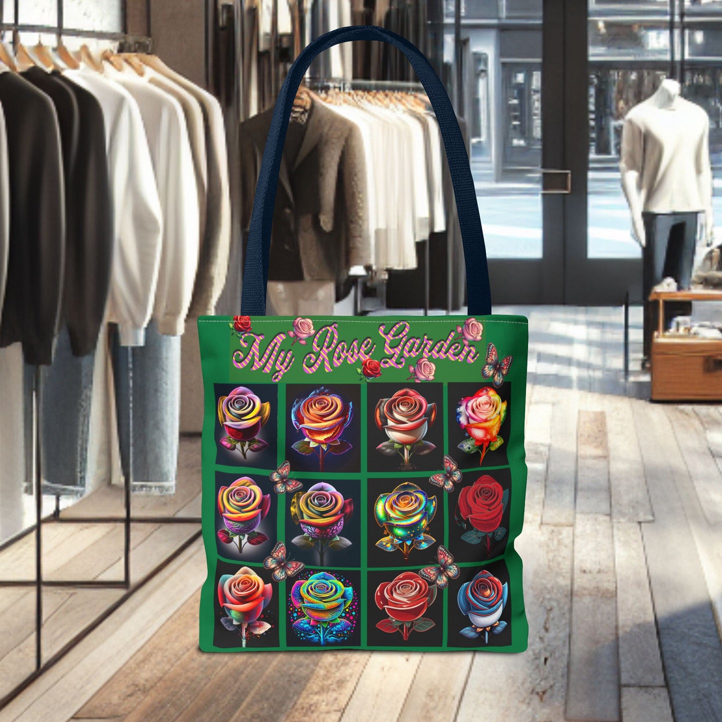 My Rose Garden Floral Tote Bag - Colorful Floral Prints for Garden Lovers