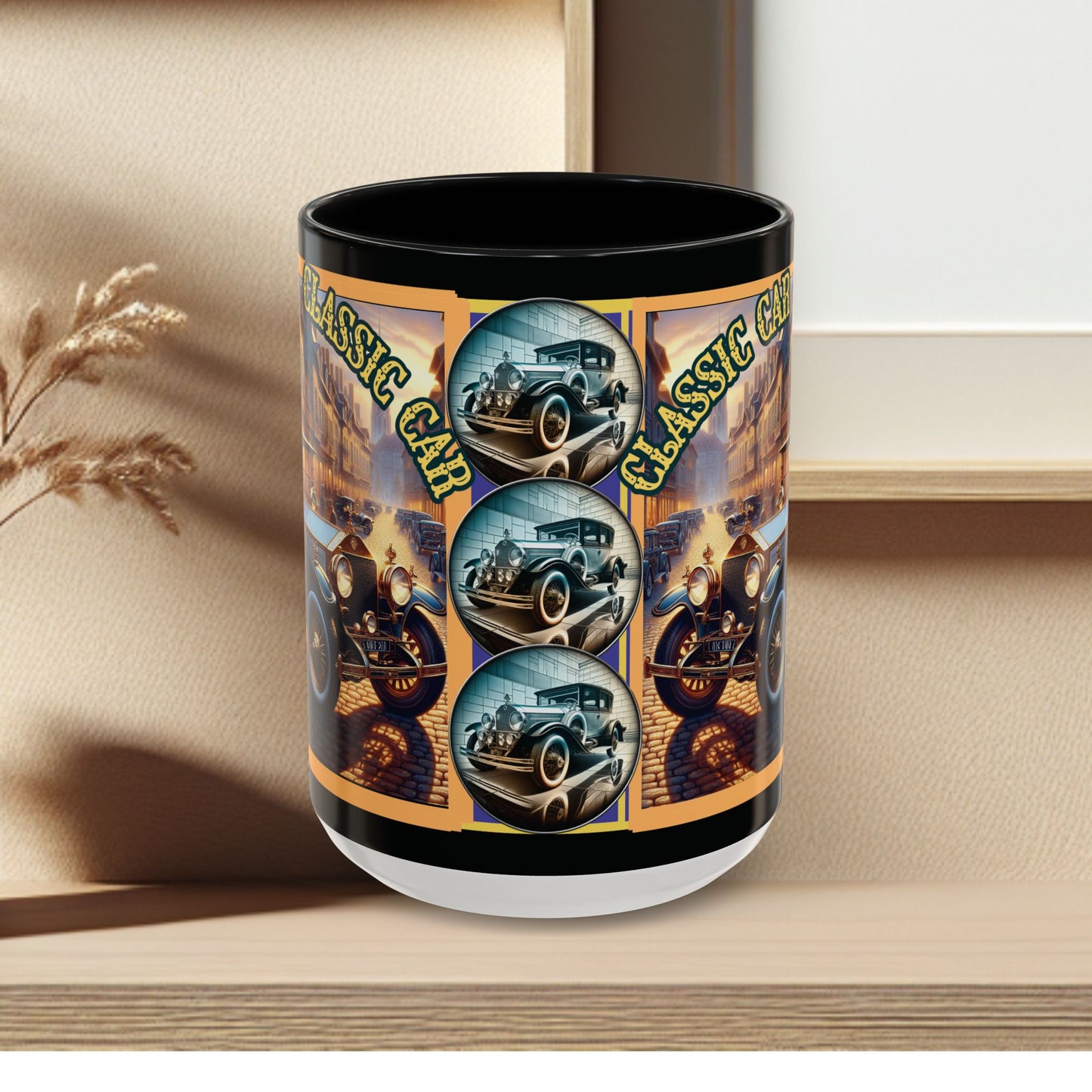 Mug-Blue Classic Car - Accent Coffee Mug (11oz, 15oz)