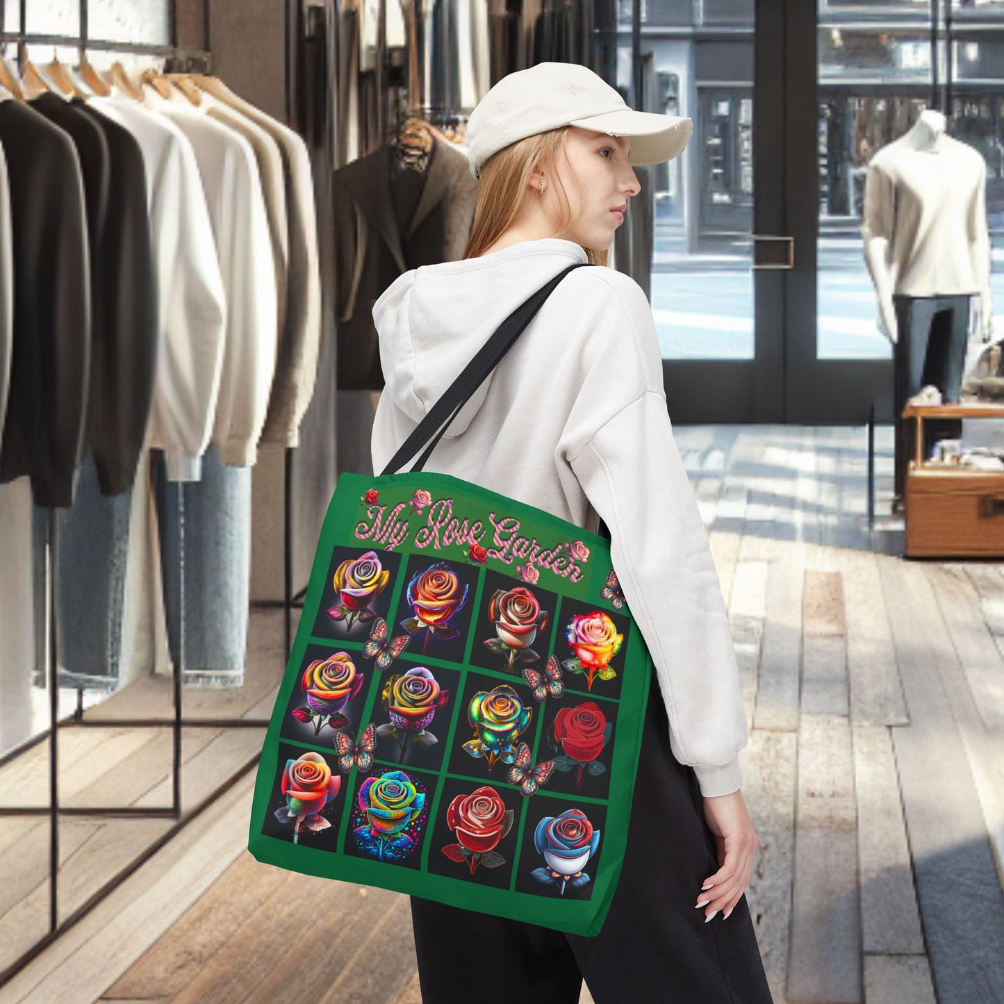 My Rose Garden Floral Tote Bag - Colorful Floral Prints for Garden Lovers