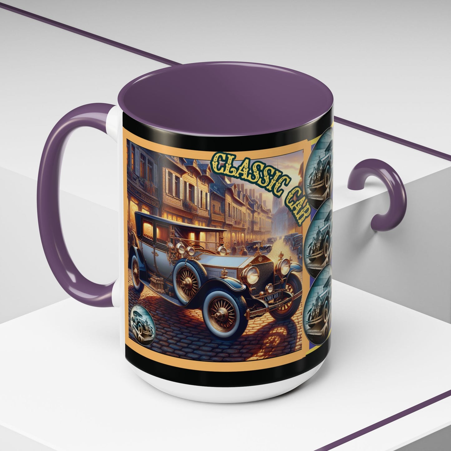 Mug-Blue Classic Car - Accent Coffee Mug (11oz, 15oz)
