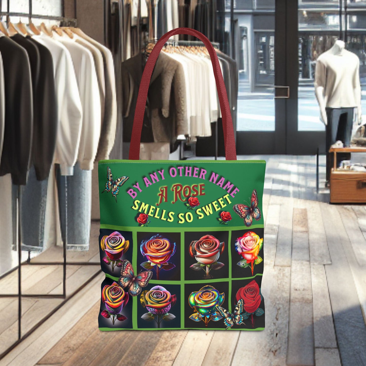 Vintage Floral Tote Bag - 'A Rose Smells So Sweet'