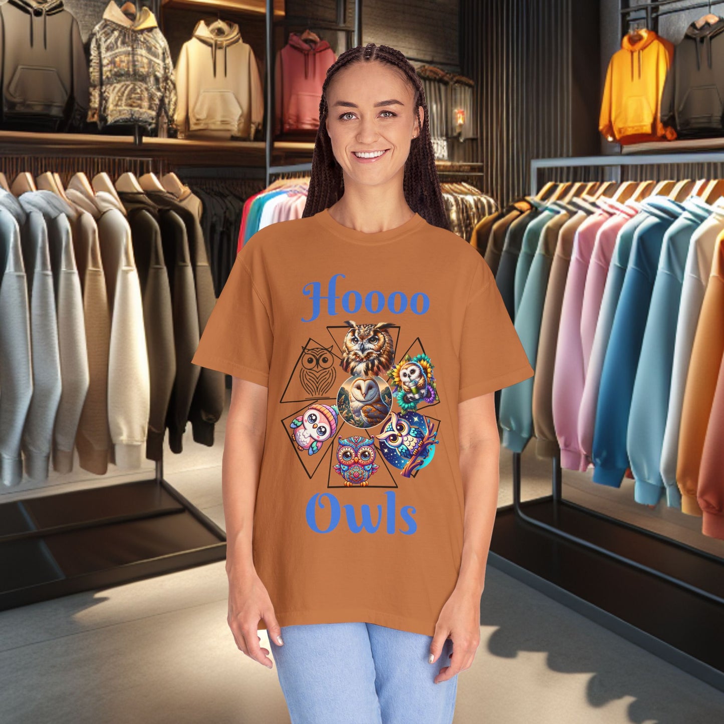 Colorful Owl Unisex T-Shirt - Wildlife Lover's Gift