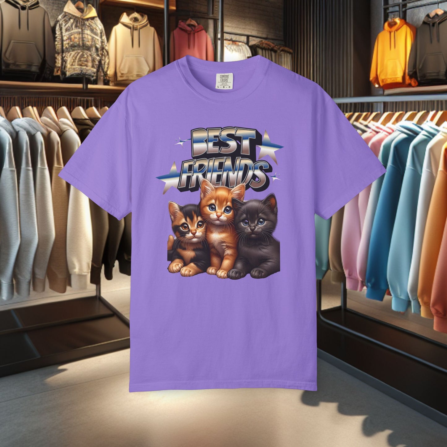 Best Friends Cat Graphic T-shirt for Cat Lovers