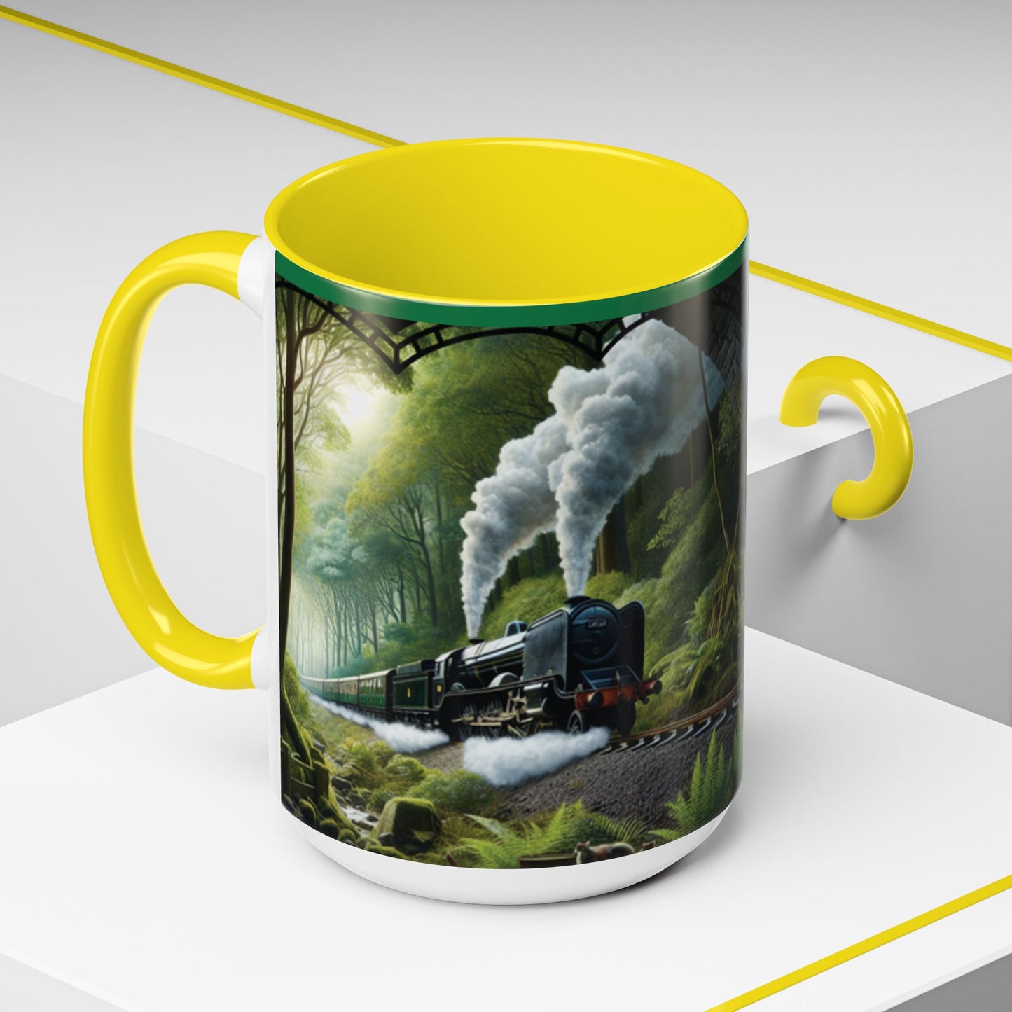 Mug - Jungle Train - Accent Coffee Mug (11oz, 15oz) (AOP)