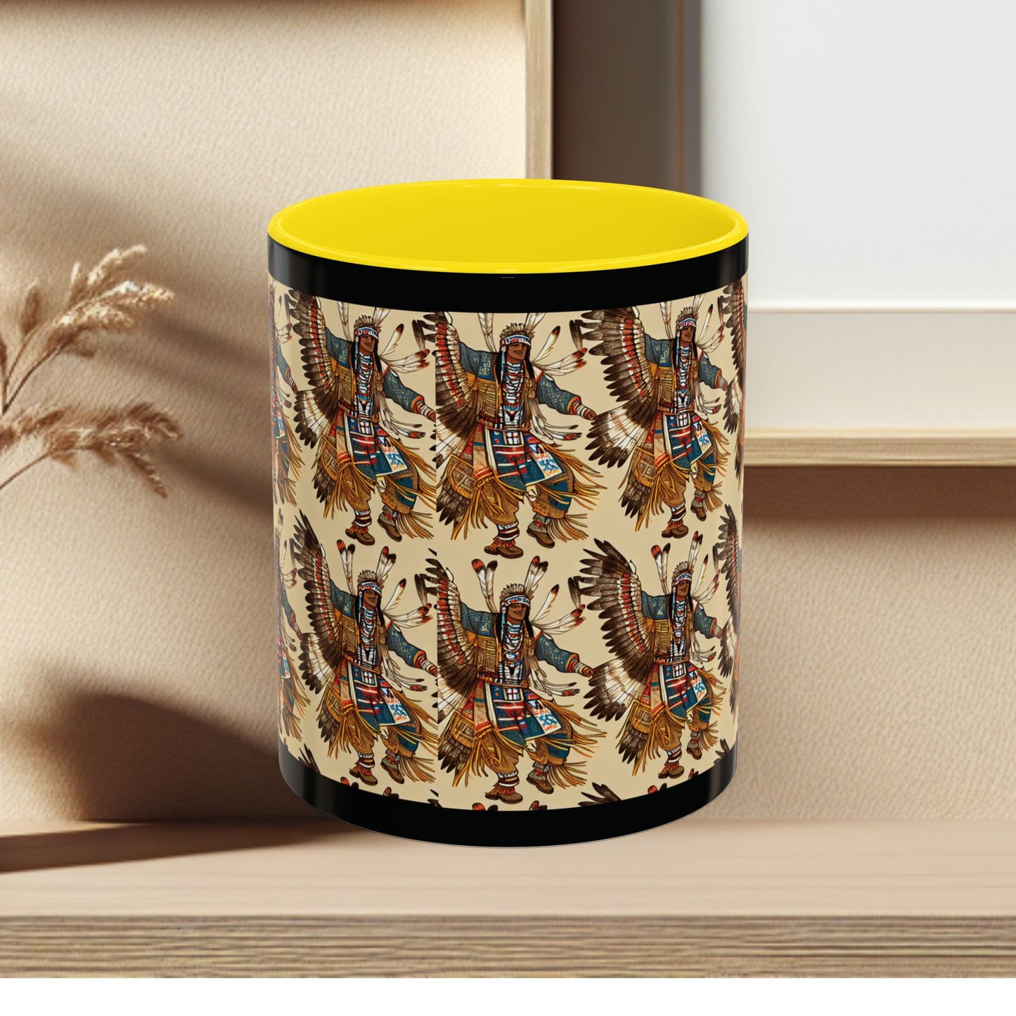 Mug- American Native Dancers Accent Coffee Mug (11, 15oz)