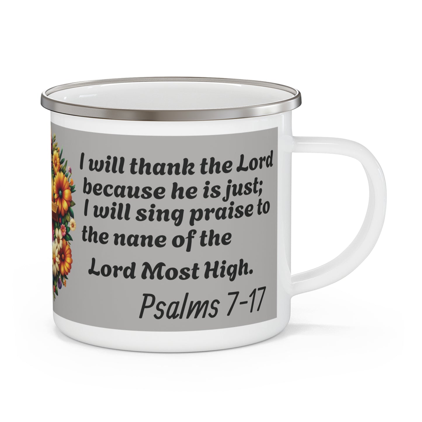 Enamel Mug - Psalms 7-17 God is my shield