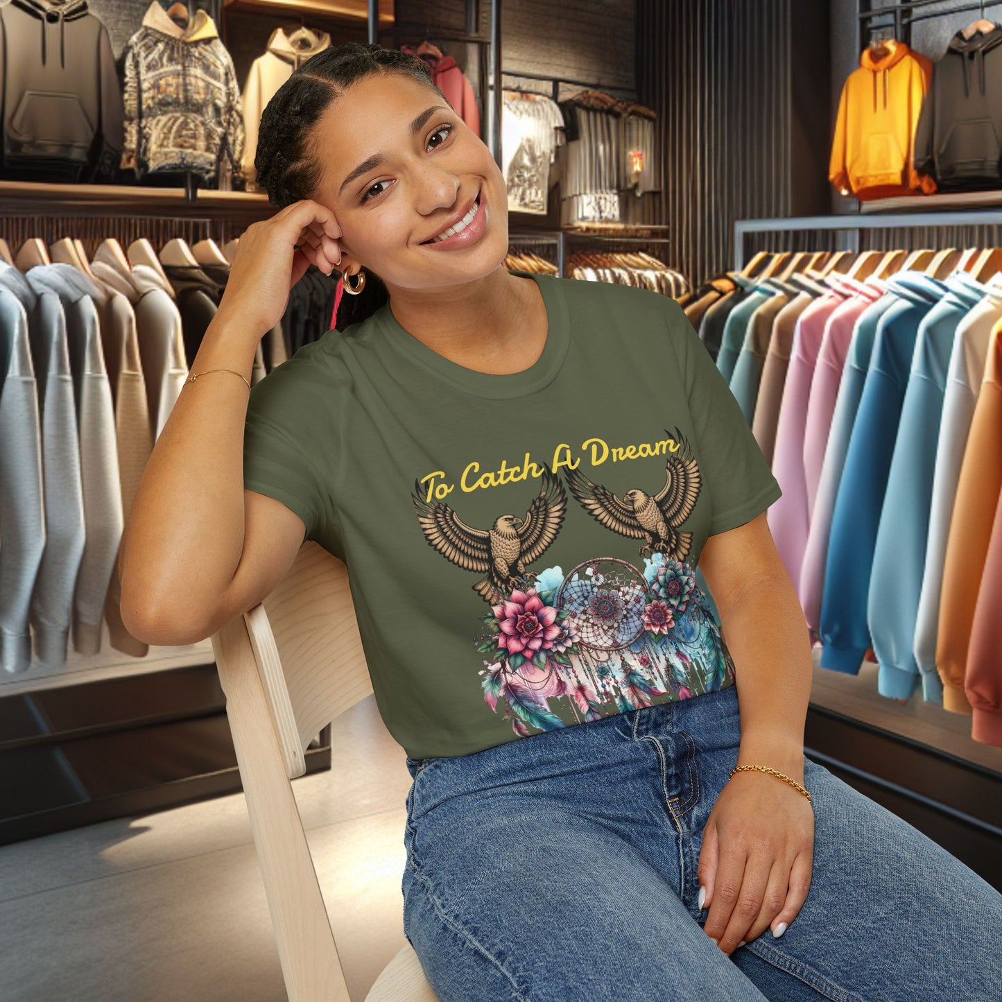 Dreamcatcher Unisex T-Shirt - To Catch A Dream - Dreamcatcher & Egals