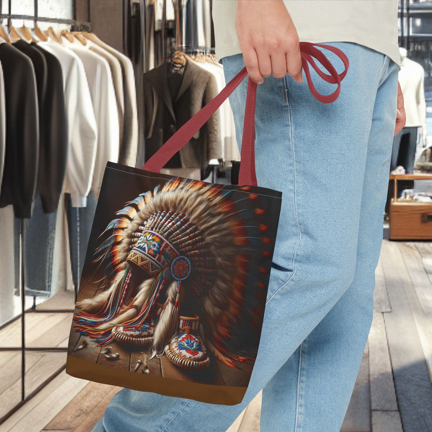 Native War Bonnet Tote Bag - Tribal Style Accessories