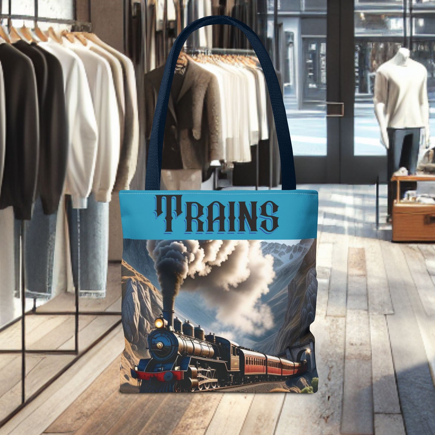 Tote Bag- Trains -Tote Bag (AOP)