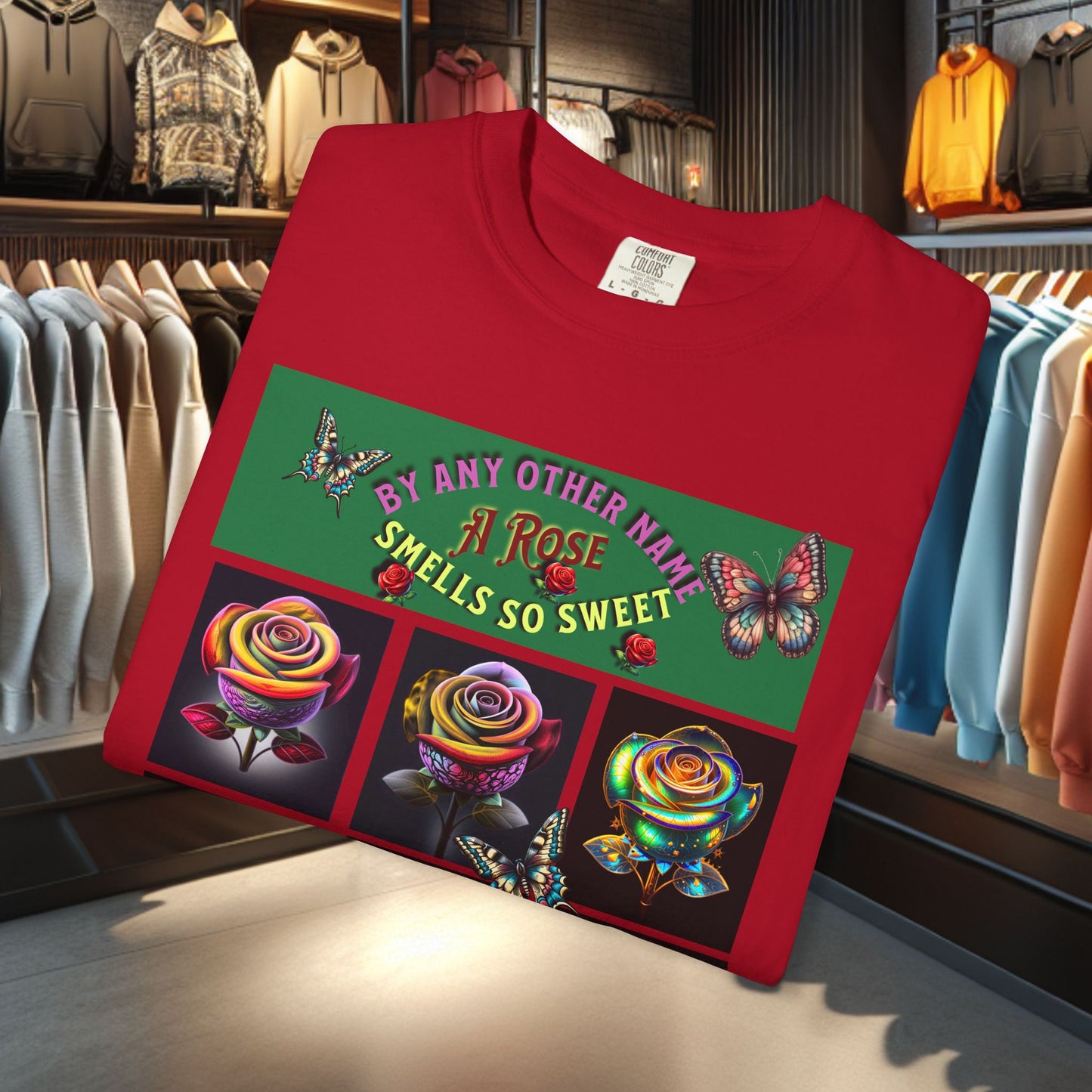 Rose by any other Name T-Shirt - Colorful Floral Design for Nature Lovers