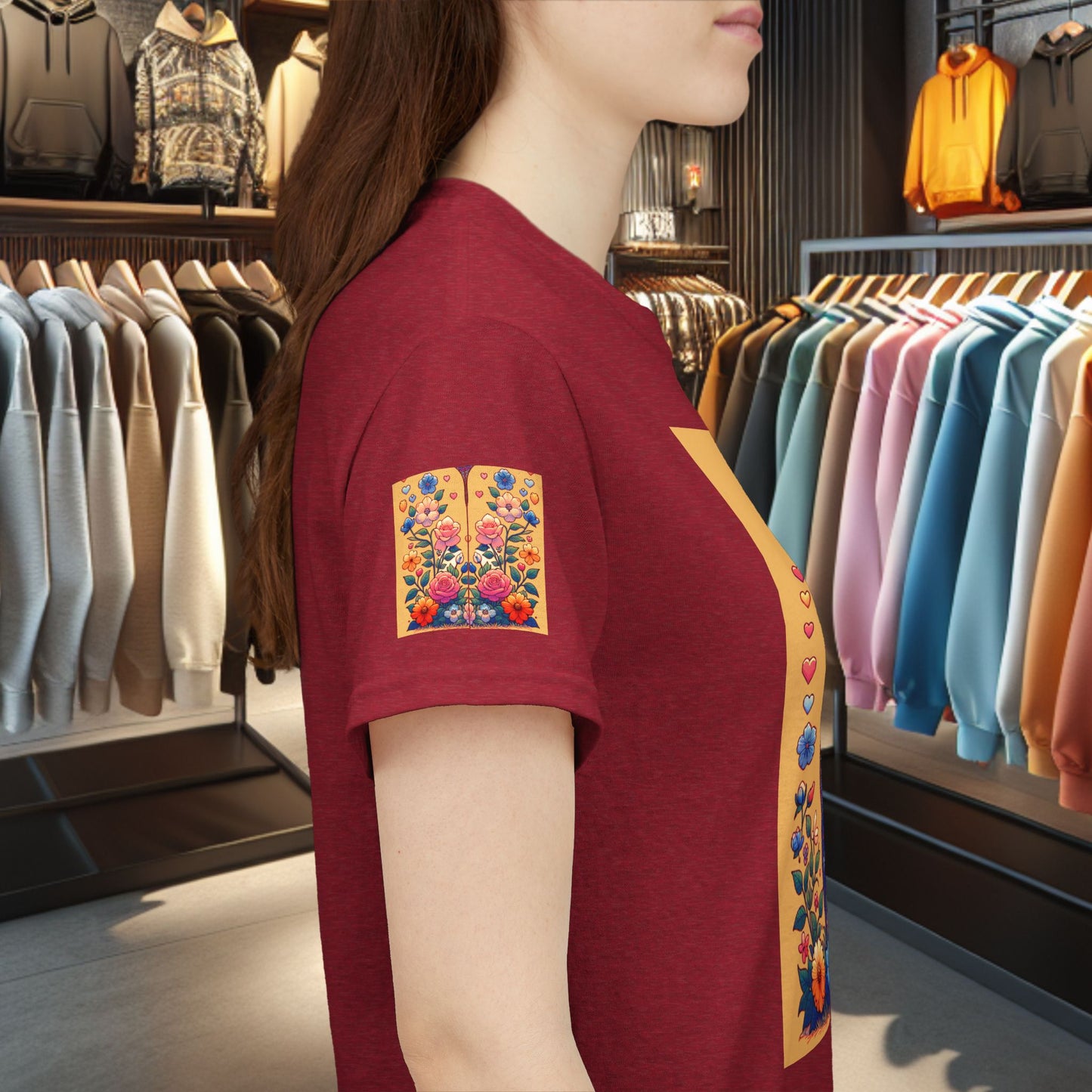 Loving Cat Flower Mozaic T-Shirt