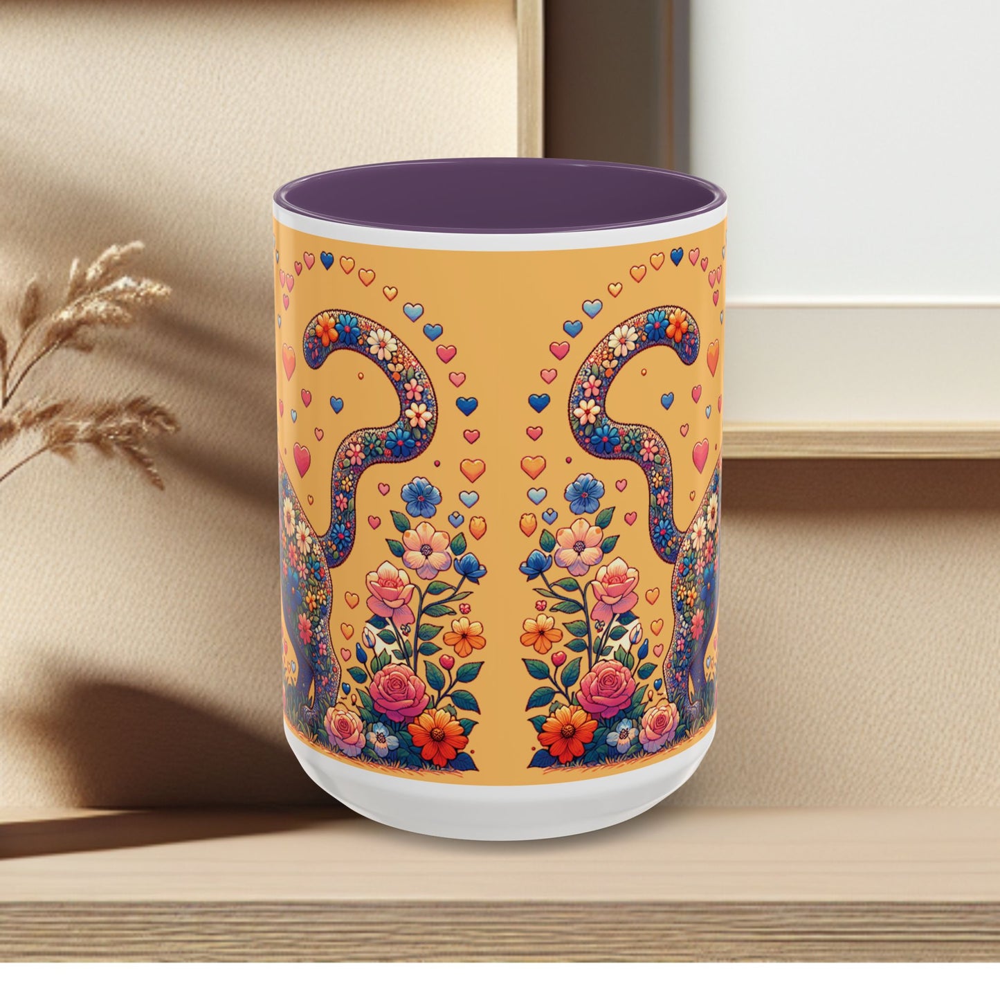 Mug- Loving Cat - Accent Coffee Mug (11oz, 15oz) (AOP)