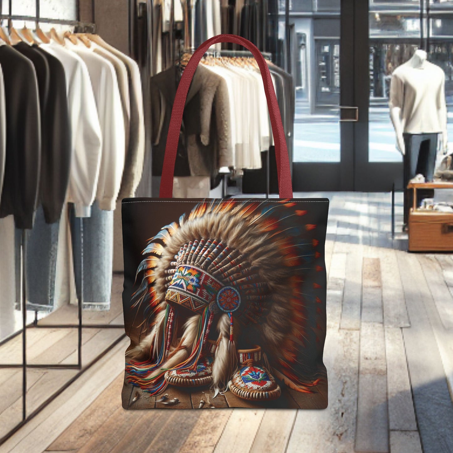 Native War Bonnet Tote Bag - Tribal Style Accessories