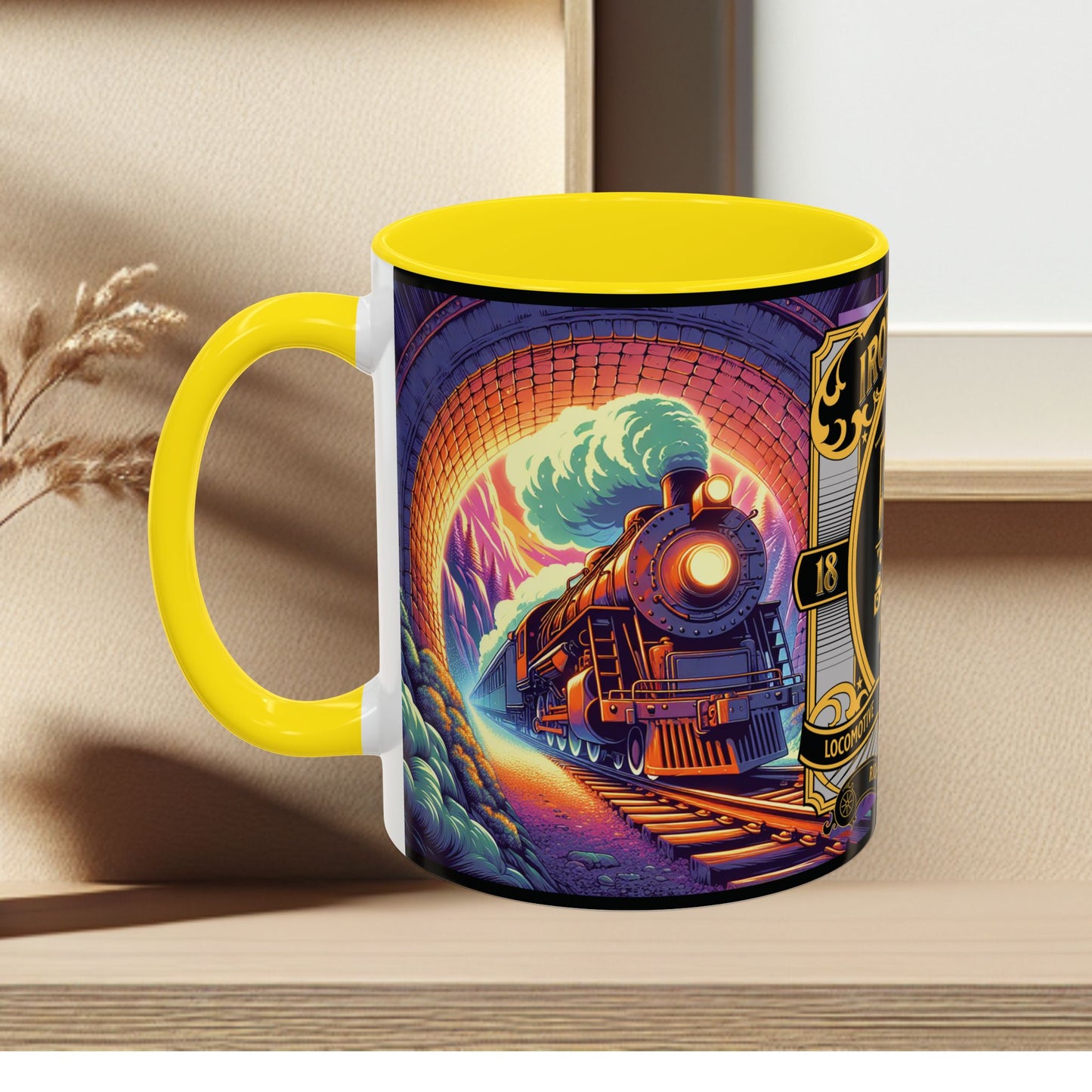 Mug- Steam Engine Iron Horse Accent Coffee Mug (11oz)