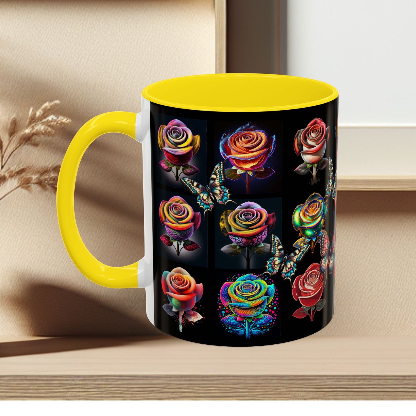 Floral Accent Mug - Perfect Gift for Garden Lovers
