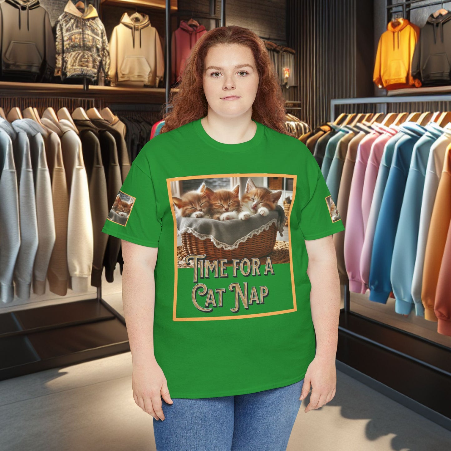 Heavy Tee- Time for a Cat Nap -Unisex Tee - Gildan 5000