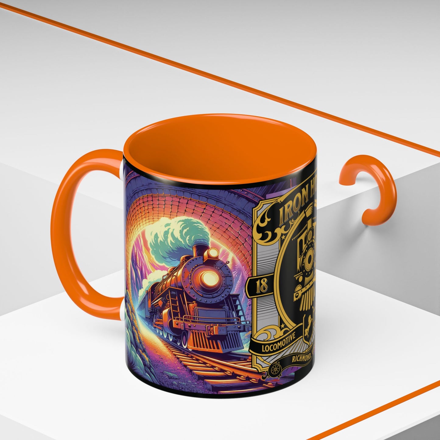 Mug- Steam Engine Iron Horse Accent Coffee Mug (11oz)