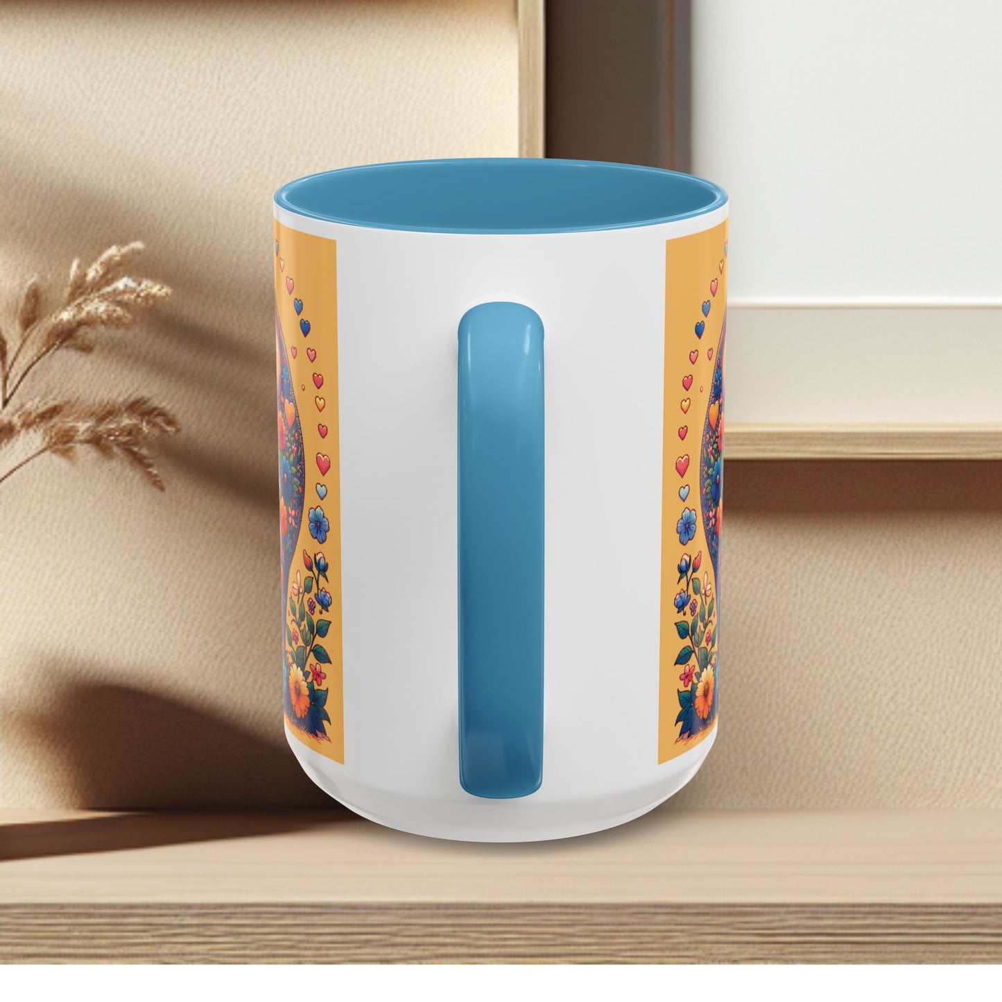 Mug- Loving Cat - Accent Coffee Mug (11oz, 15oz) (AOP)