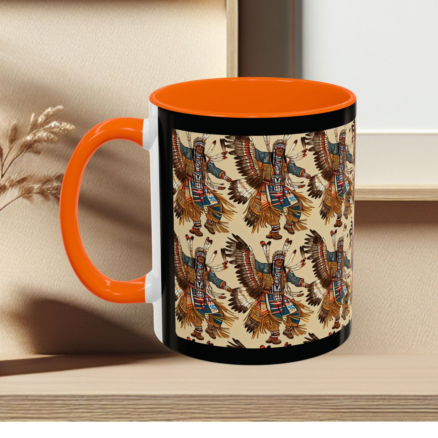 Mug- American Native Dancers Accent Coffee Mug (11, 15oz)
