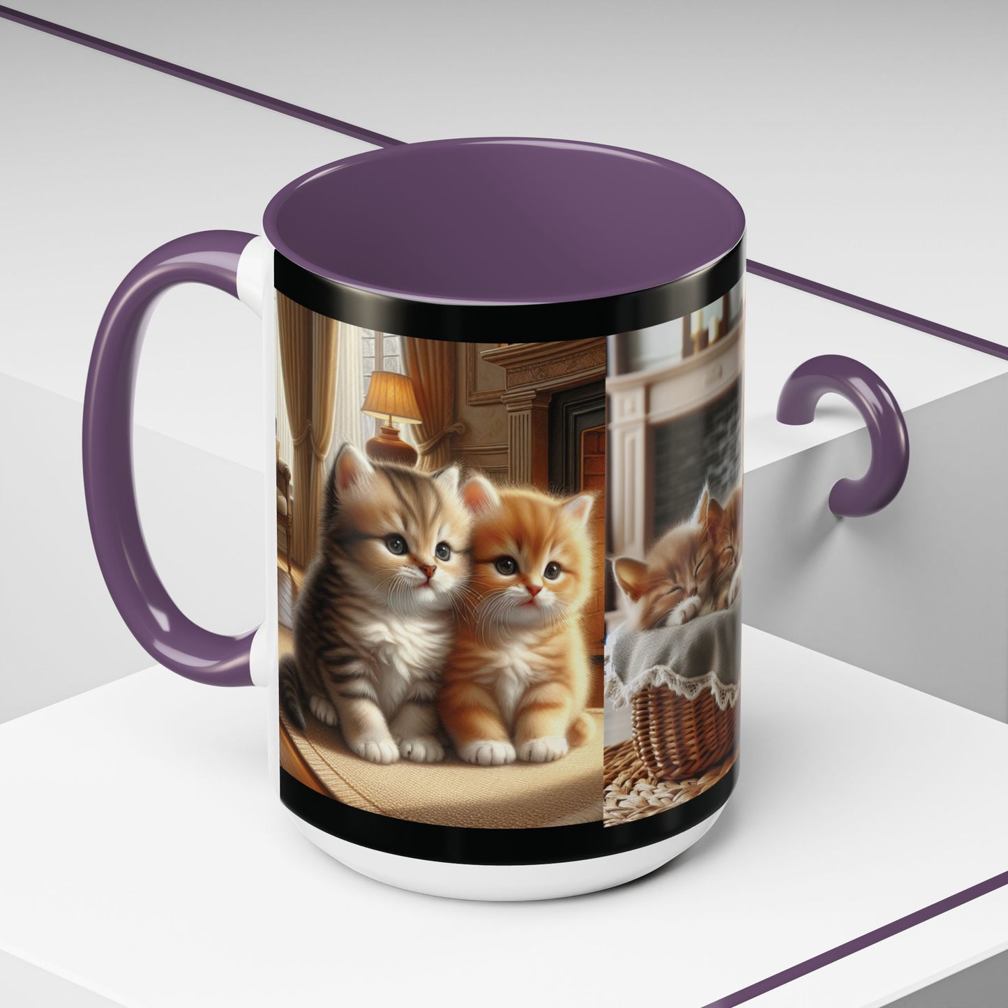 Mug- Kittens - Accent Coffee Mug (11oz, 15oz) (AOP)