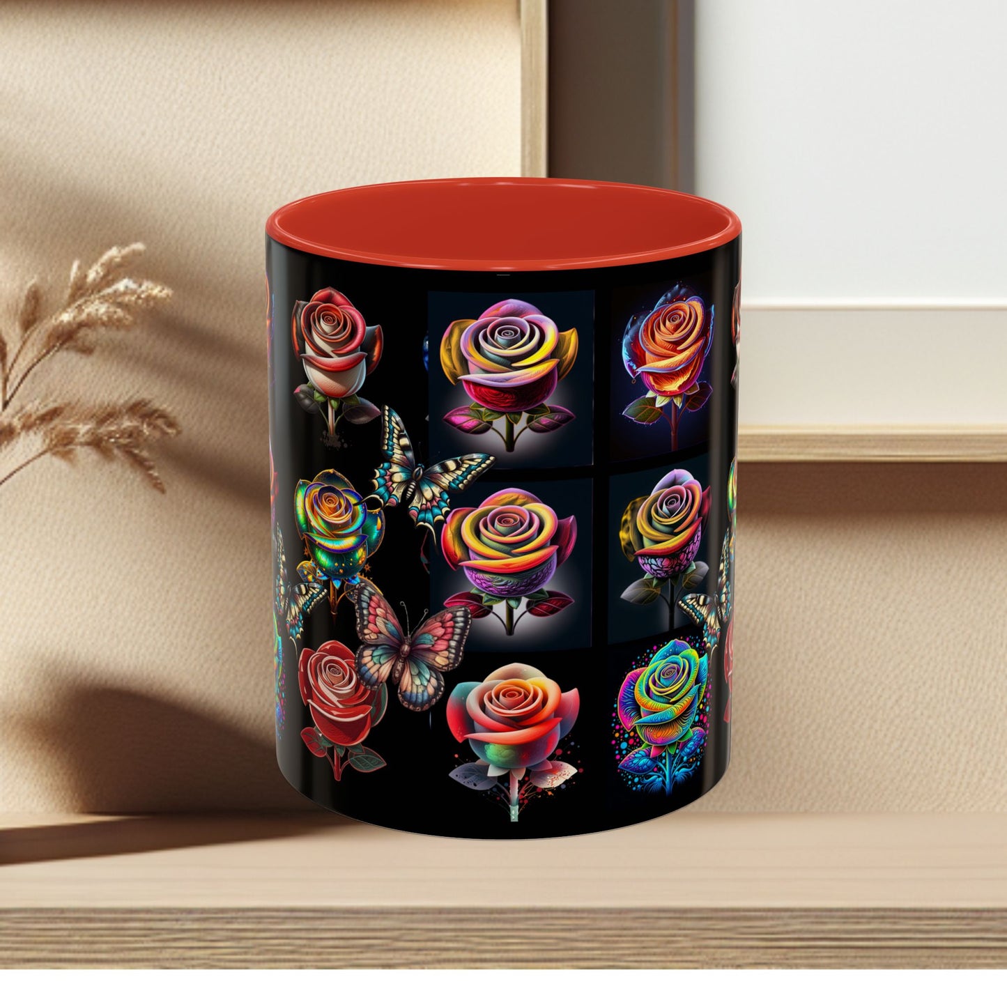 Floral Accent Mug - Perfect Gift for Garden Lovers