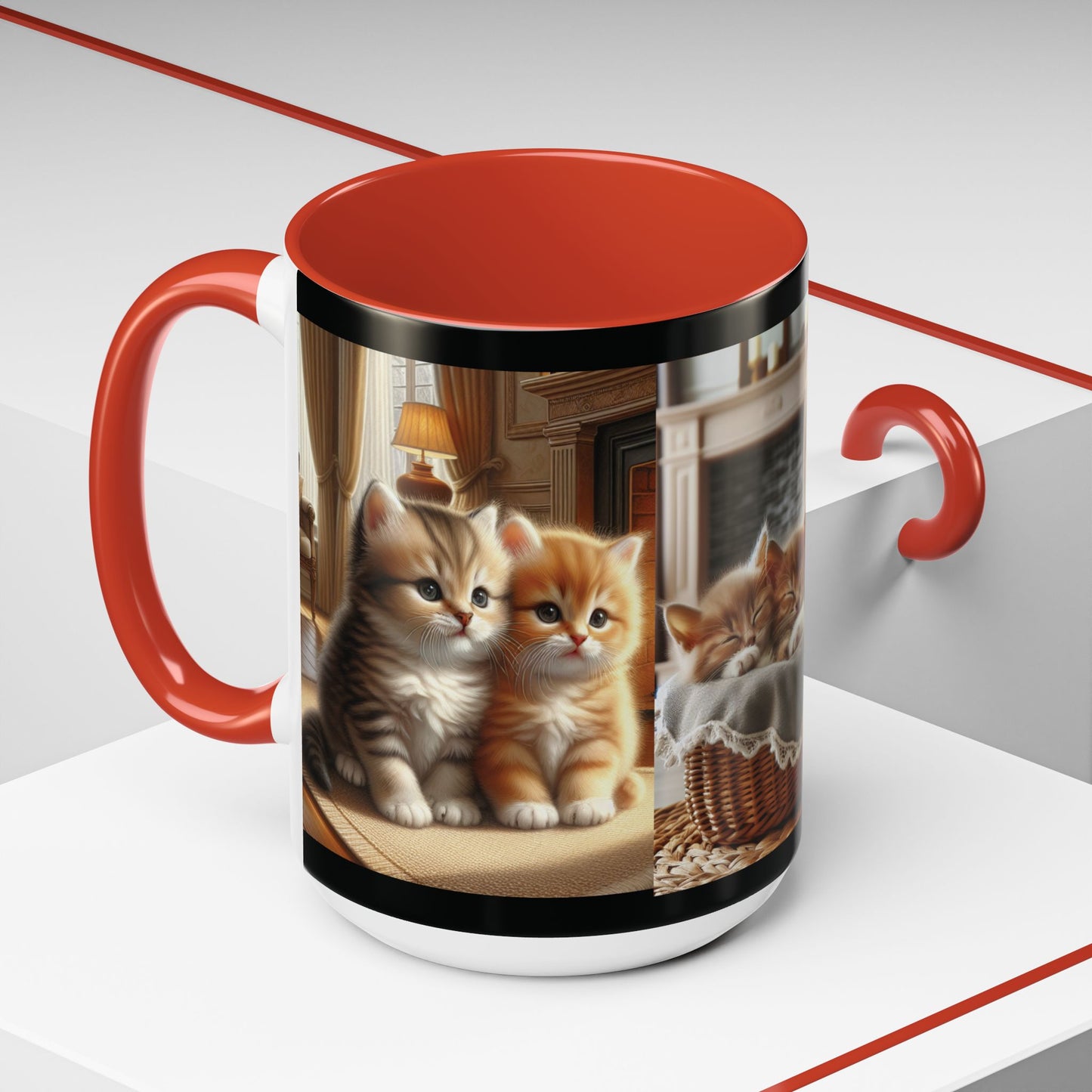 Mug- Kittens - Accent Coffee Mug (11oz, 15oz) (AOP)