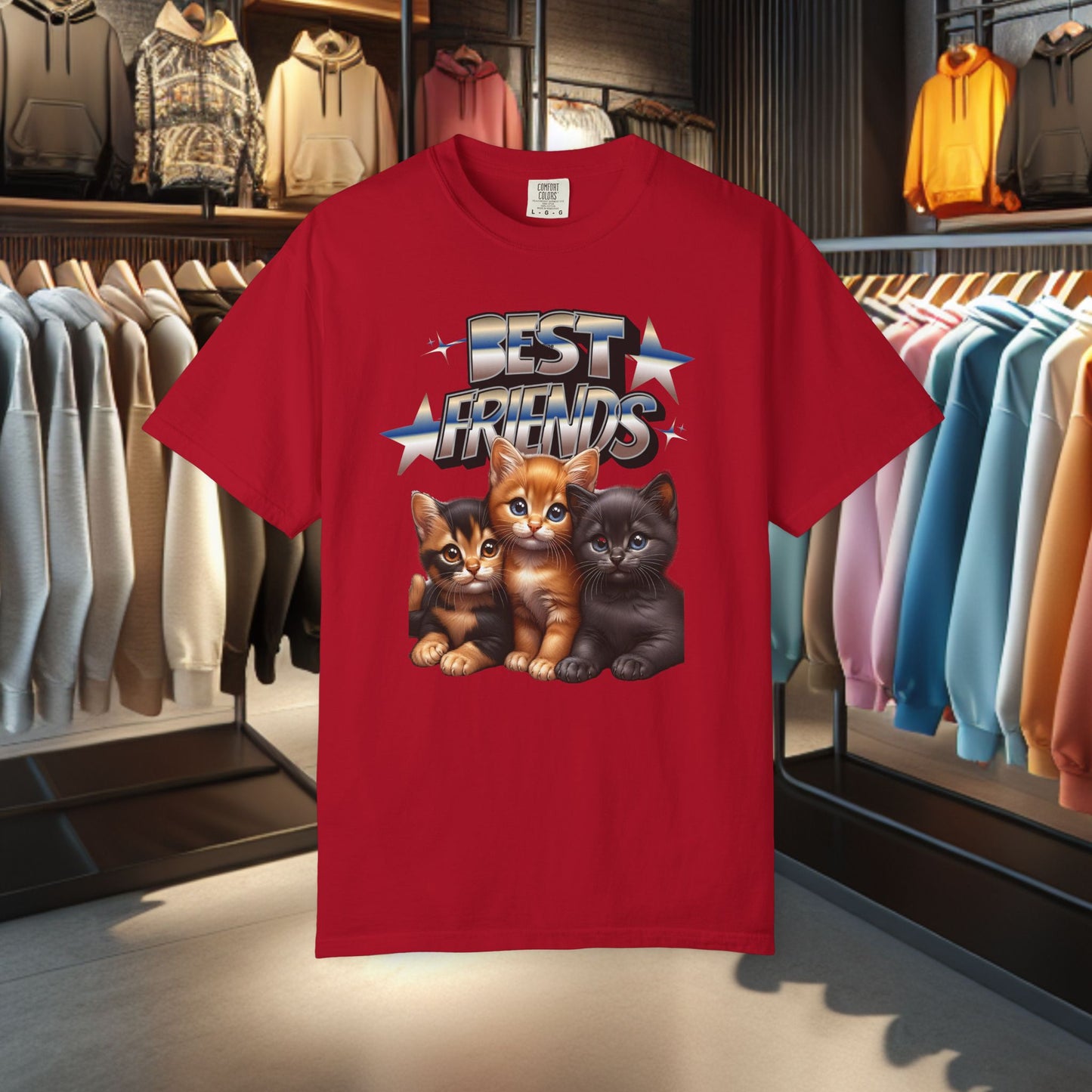 Best Friends Cat Graphic T-shirt for Cat Lovers