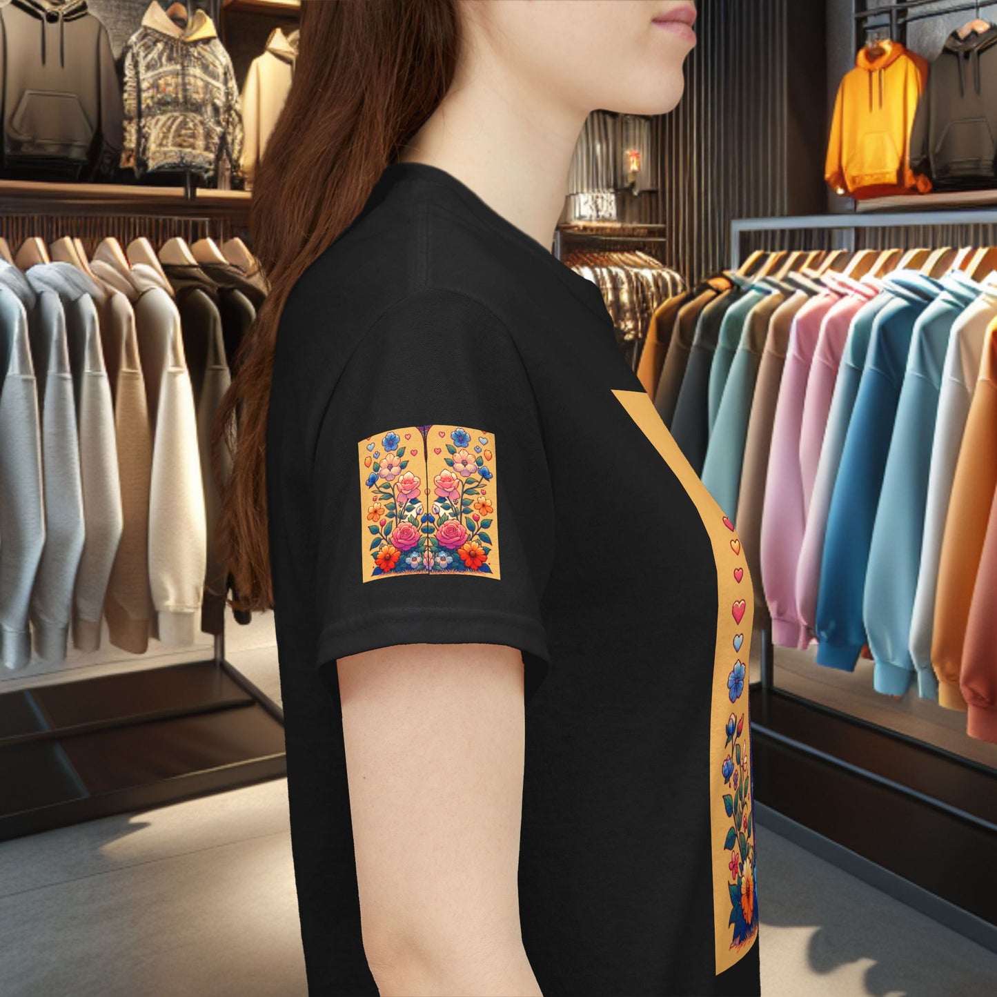 Loving Cat Flower Mozaic T-Shirt