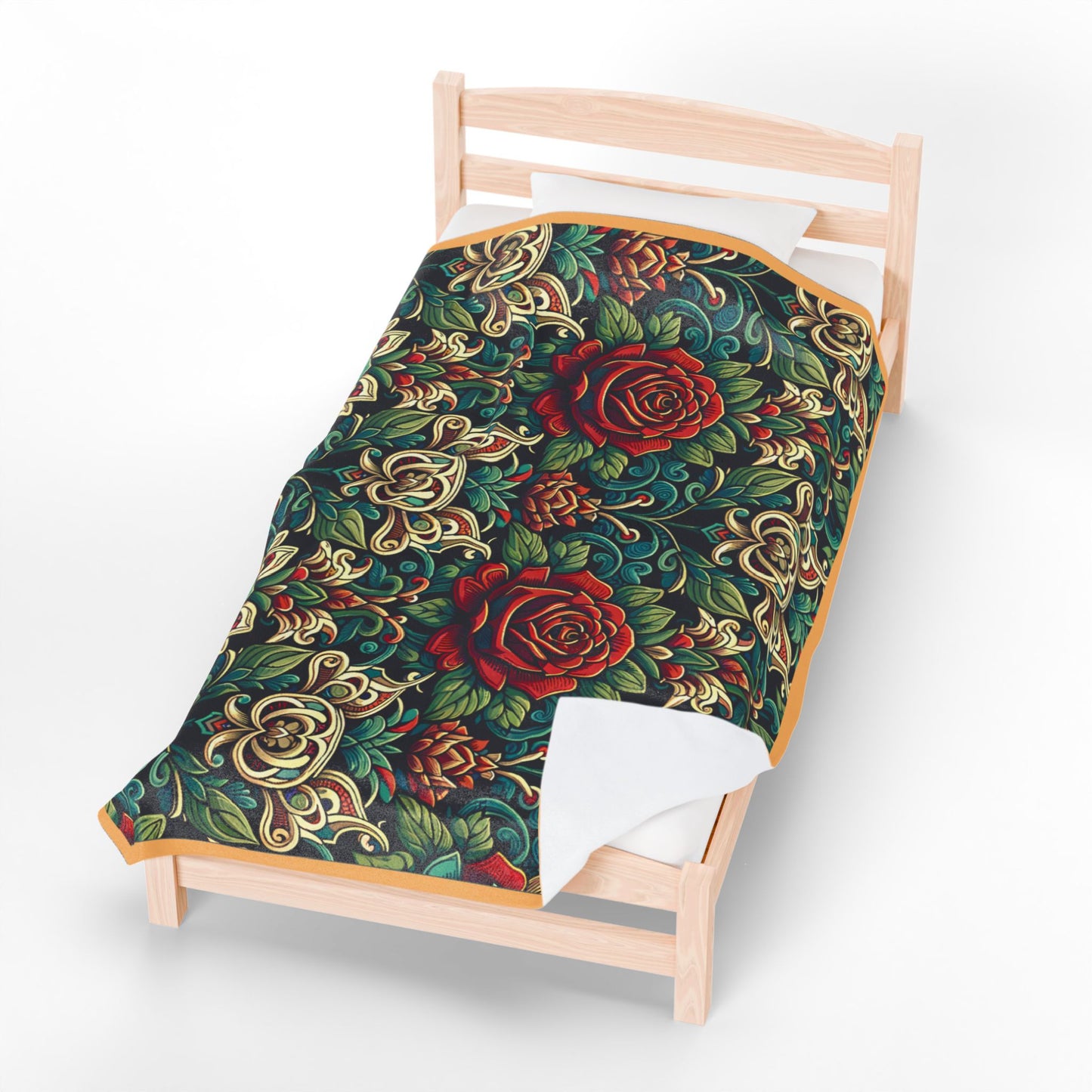 Blanket 60X80- Rose Garden Velveteen Plush Blanket