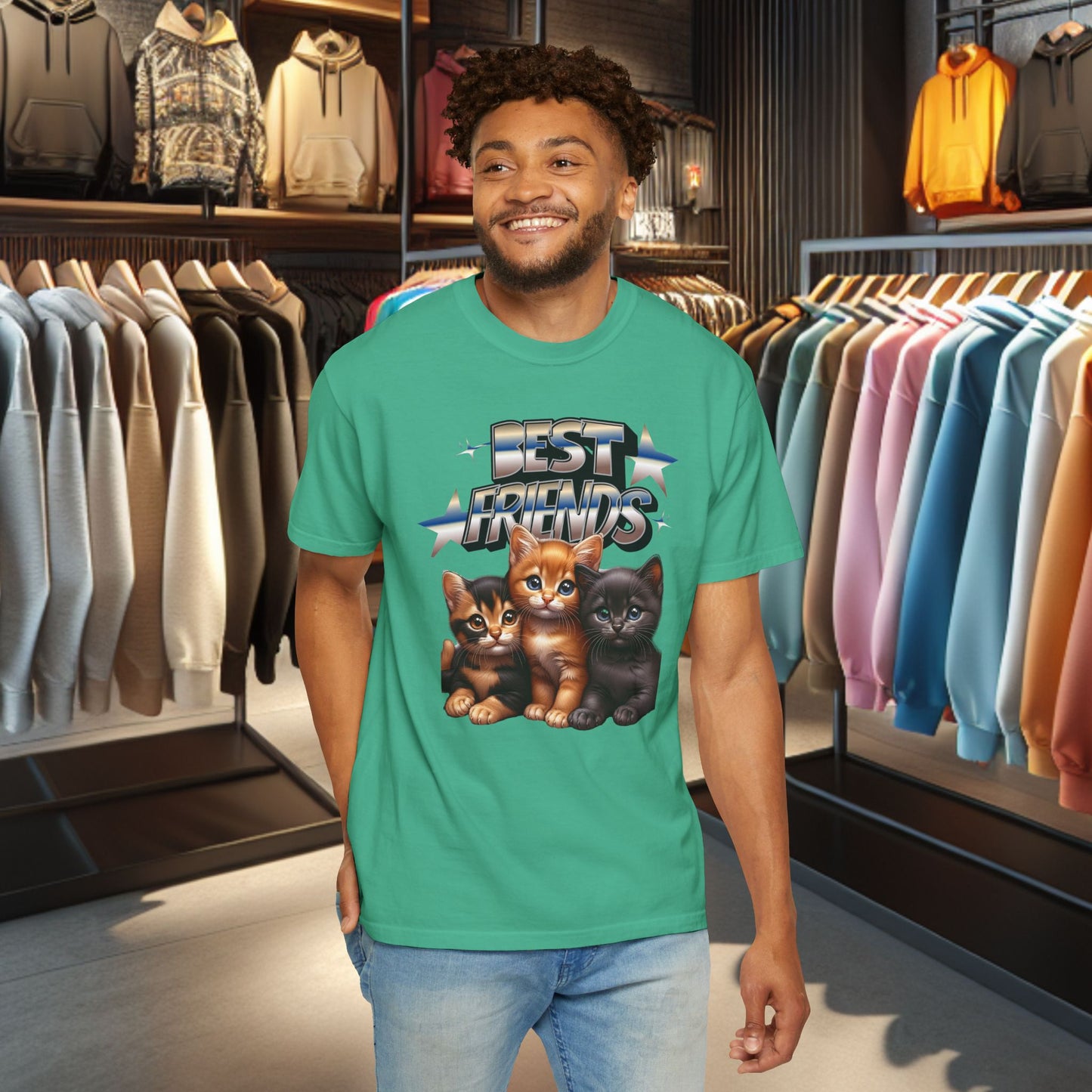 Best Friends Cat Graphic T-shirt for Cat Lovers