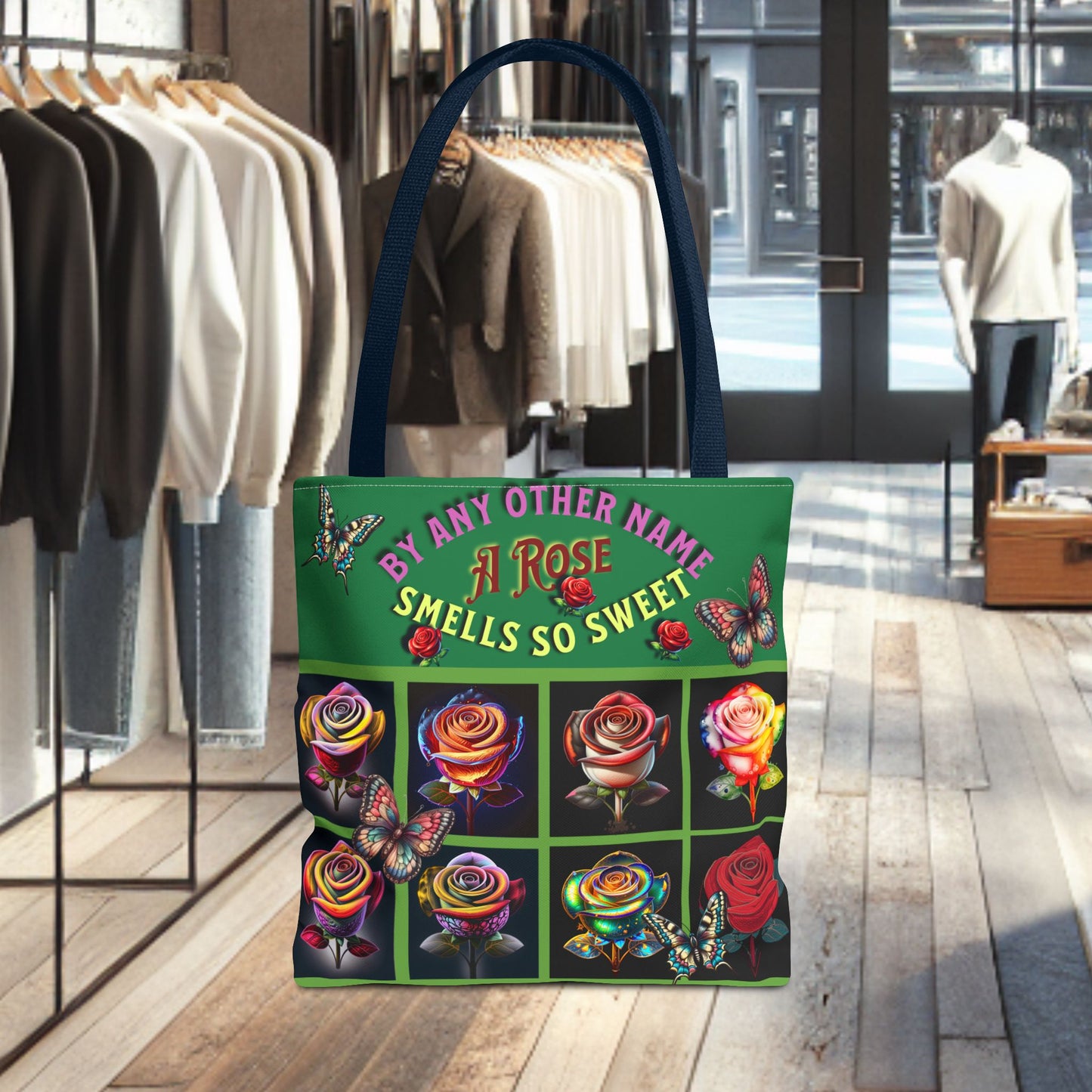 Vintage Floral Tote Bag - 'A Rose Smells So Sweet'